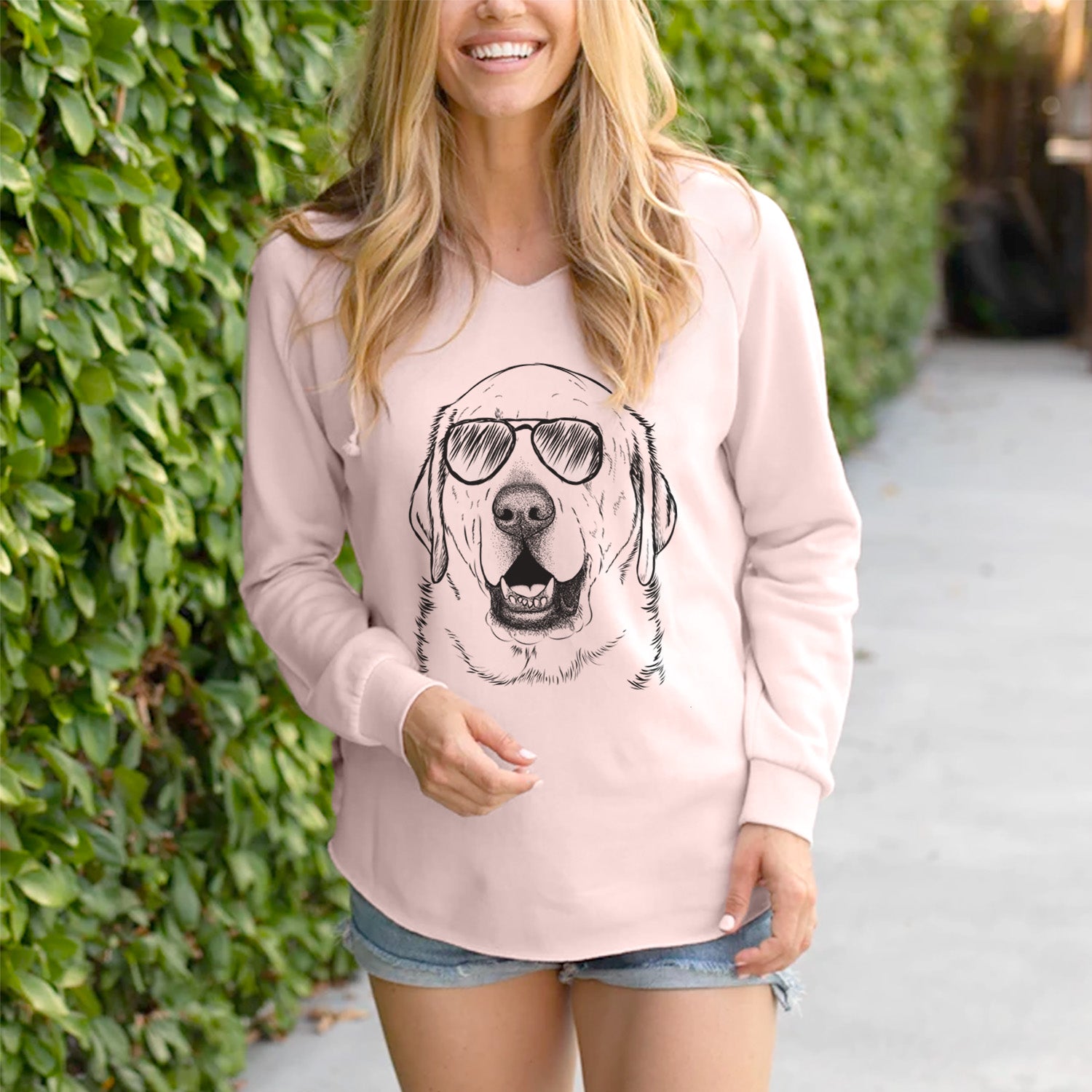 Aviator Sparks the Labrador Retriever - Cali Wave Hooded Sweatshirt