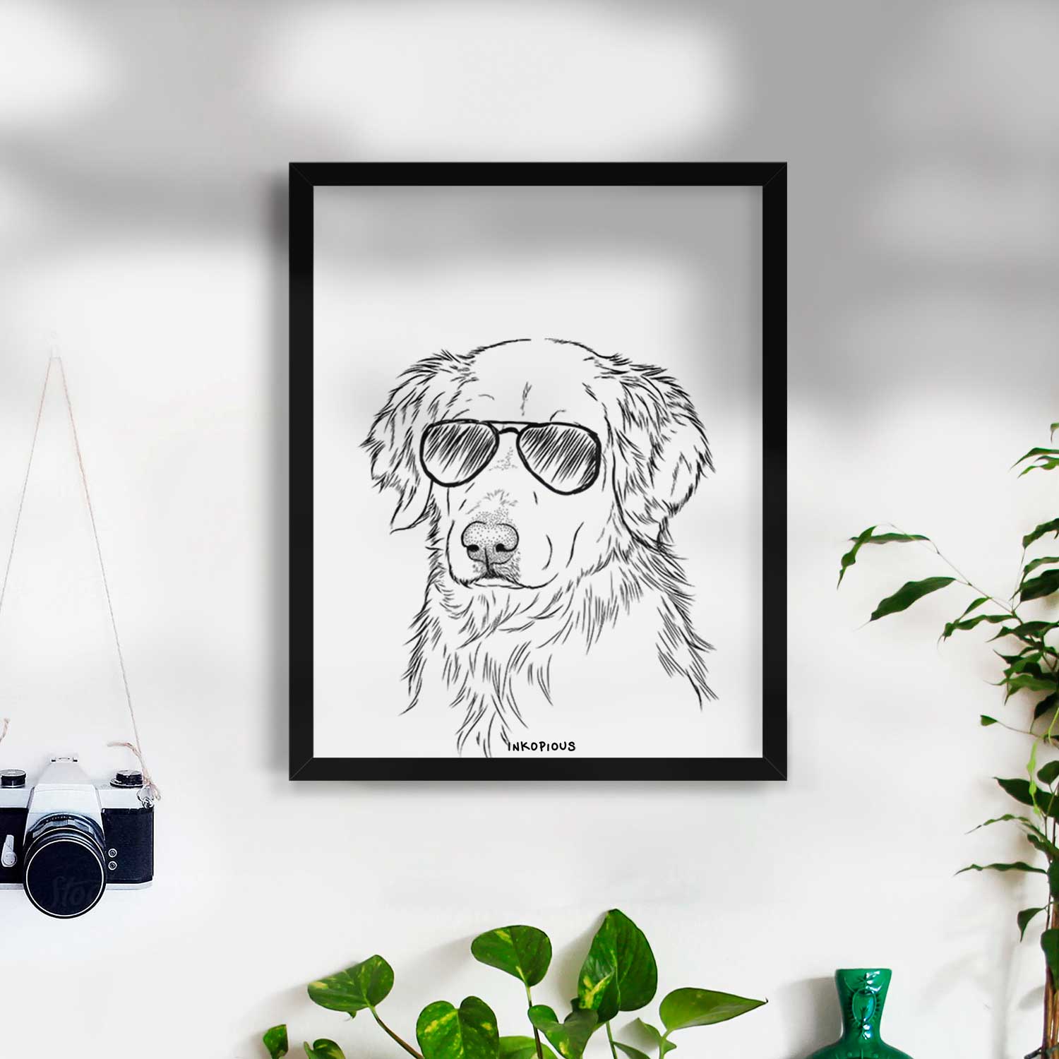 Spencer the Golden Retriever Art Print