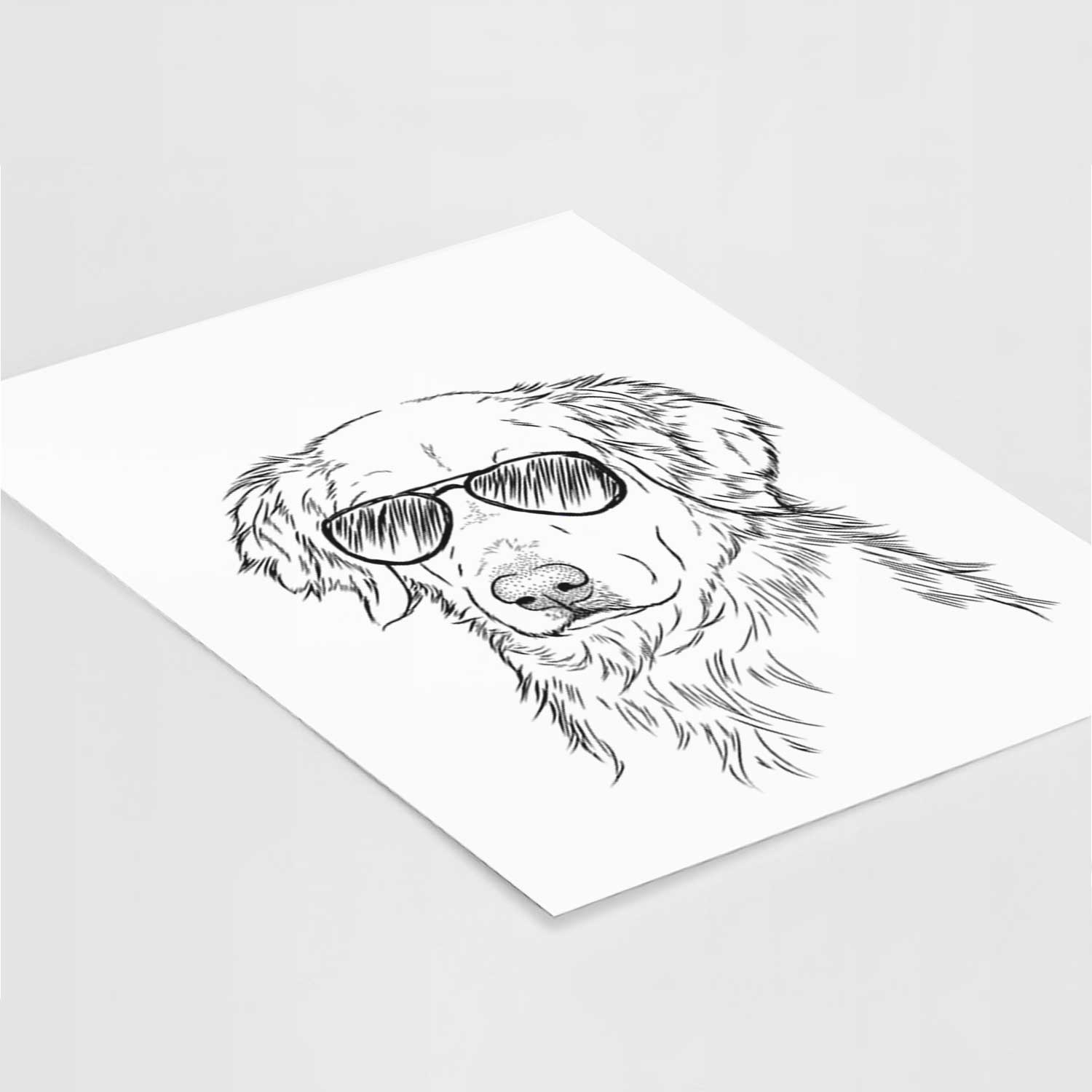 Spencer the Golden Retriever Art Print