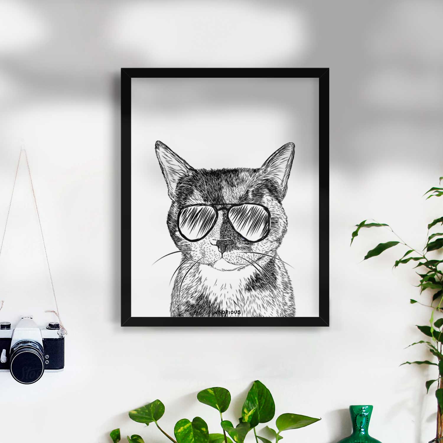 Spooky Kitty the Tortoiseshell Cat Art Print