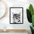 Spooky Kitty the Tortoiseshell Cat Art Print