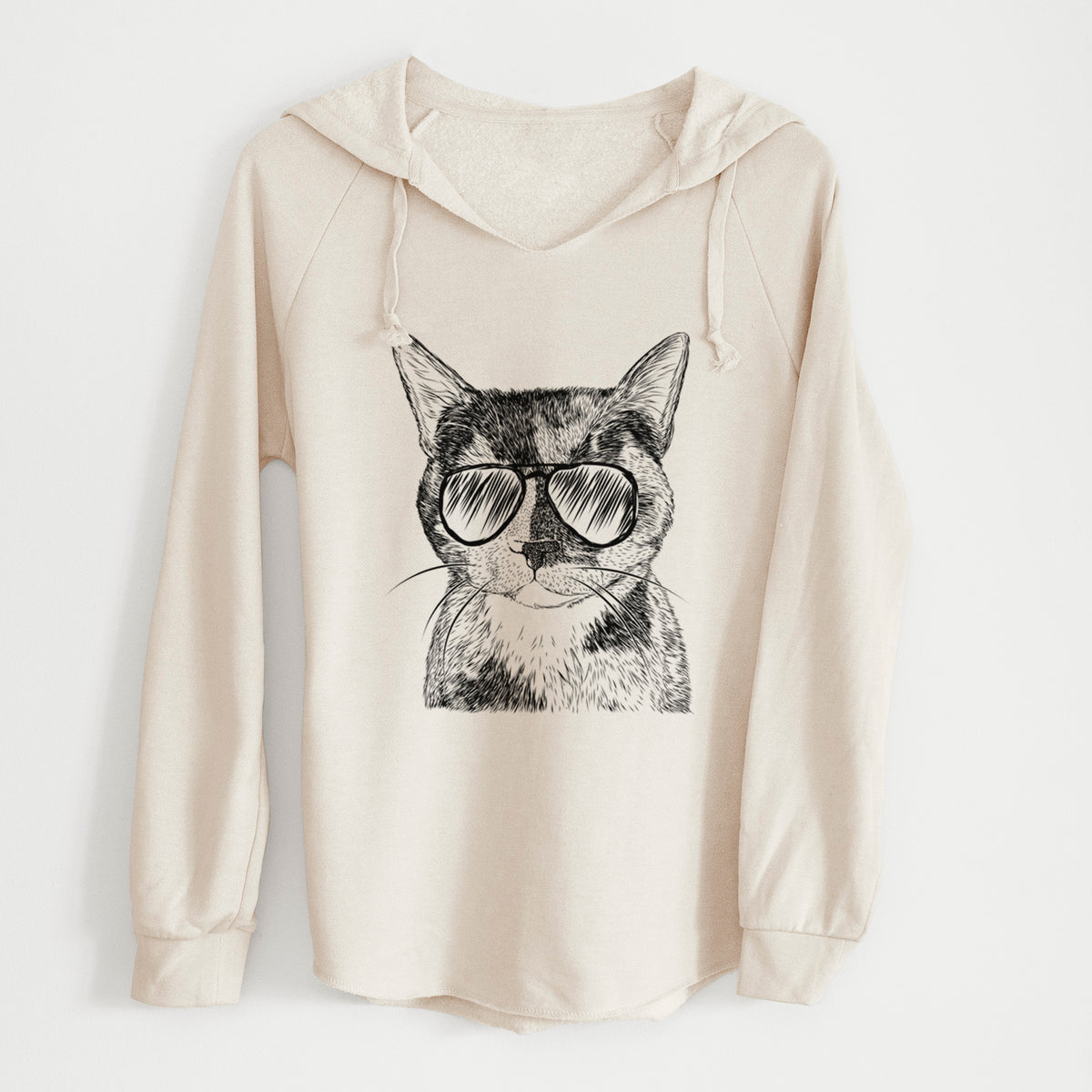 Aviator Spooky Kitty the Tortoiseshell Cat - Cali Wave Hooded Sweatshirt