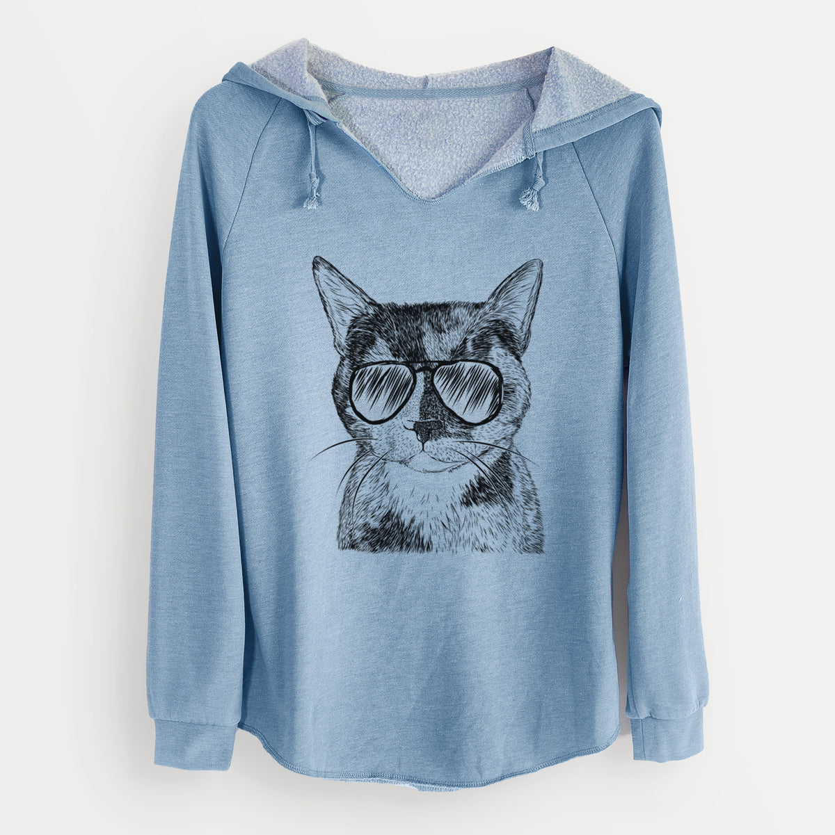 Aviator Spooky Kitty the Tortoiseshell Cat - Cali Wave Hooded Sweatshirt