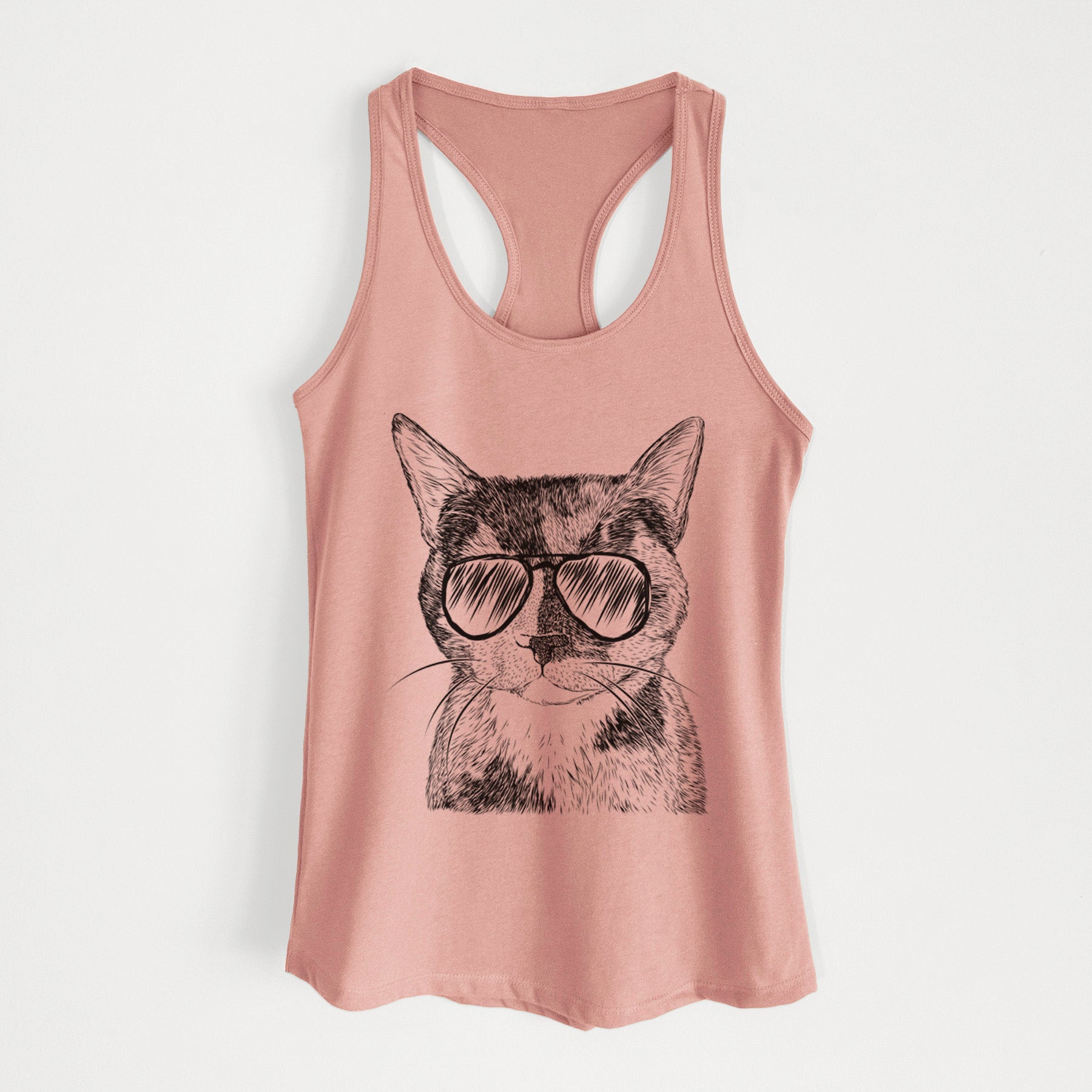 Spooky Kitty the Tortoiseshell Cat - Women's Racerback Tanktop