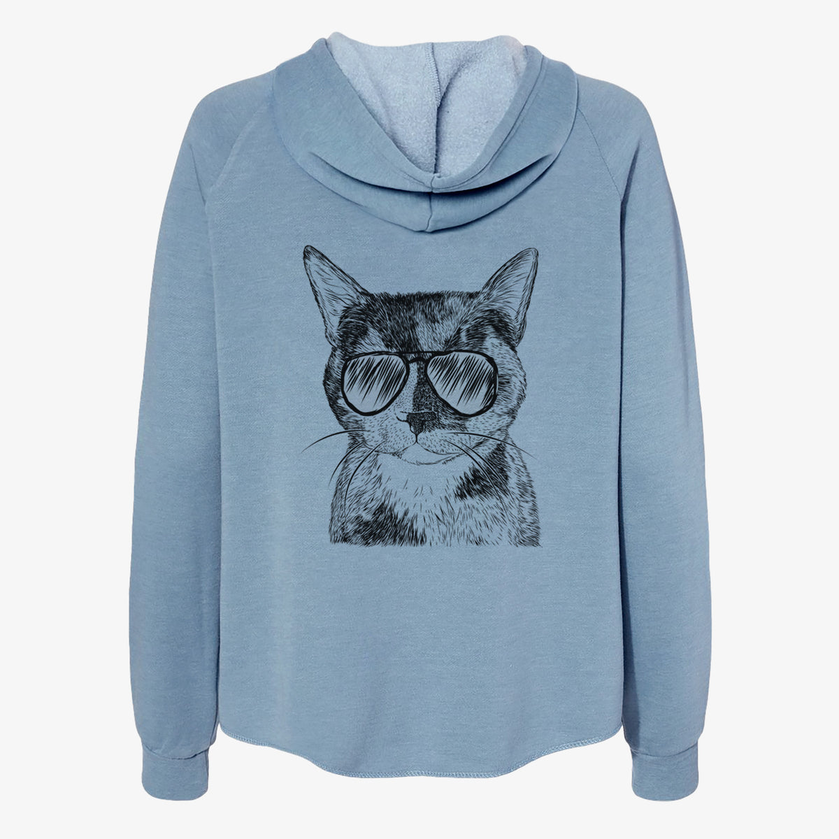 Spooky Kitty the Tortoiseshell Cat - Women's Cali Wave Zip-Up Sweatshirt