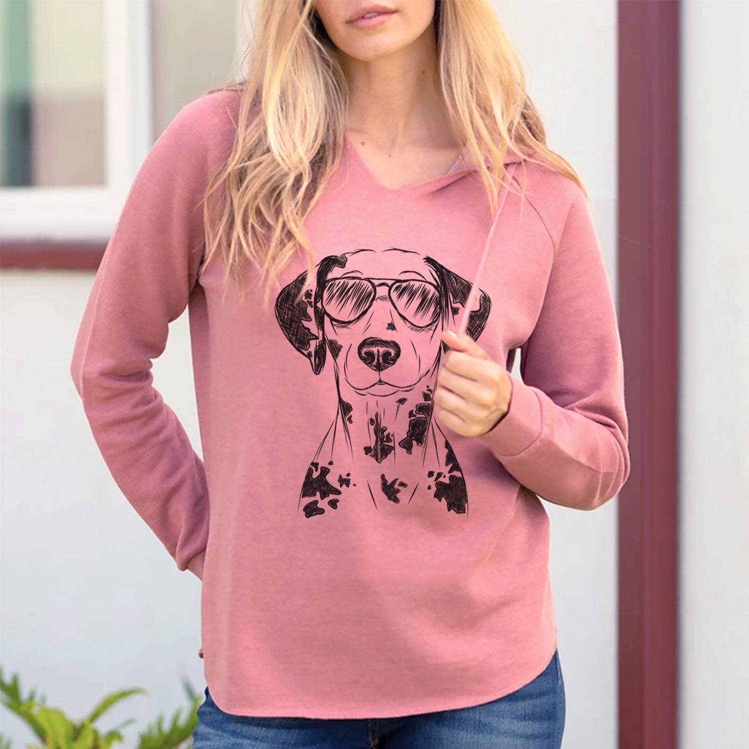 Aviator Spot the Dalmatian - Cali Wave Hooded Sweatshirt