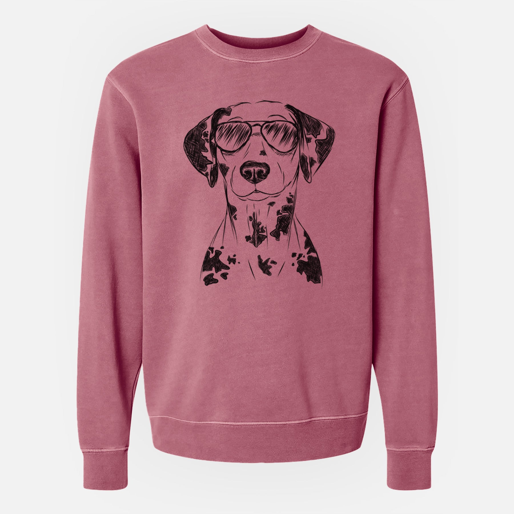 Aviator Spot the Dalmatian - Unisex Pigment Dyed Crew Sweatshirt