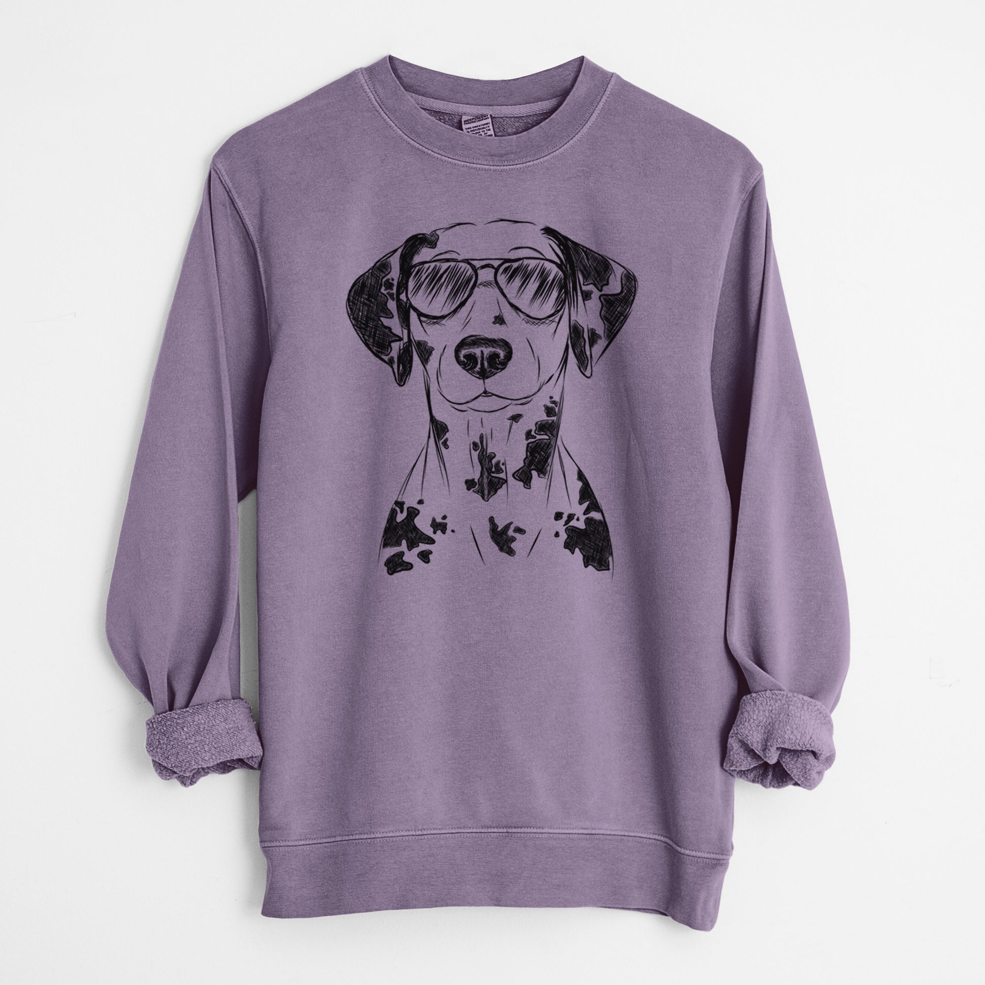 Aviator Spot the Dalmatian - Unisex Pigment Dyed Crew Sweatshirt