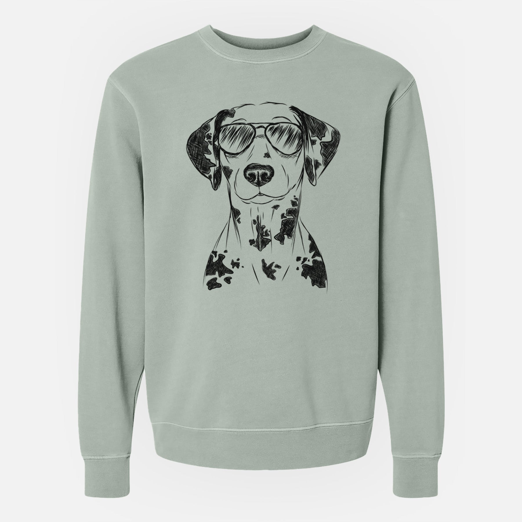 Aviator Spot the Dalmatian - Unisex Pigment Dyed Crew Sweatshirt