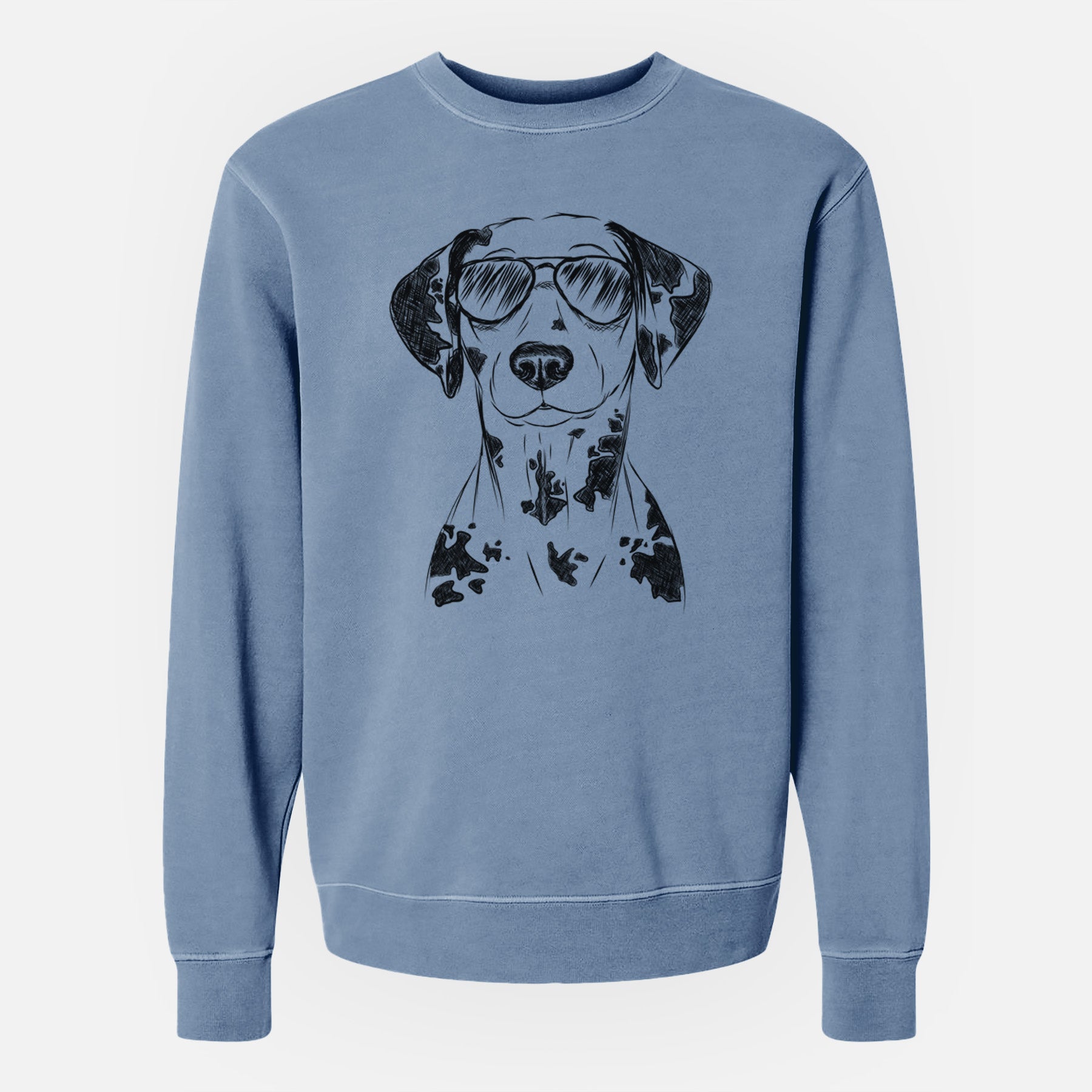 Aviator Spot the Dalmatian - Unisex Pigment Dyed Crew Sweatshirt