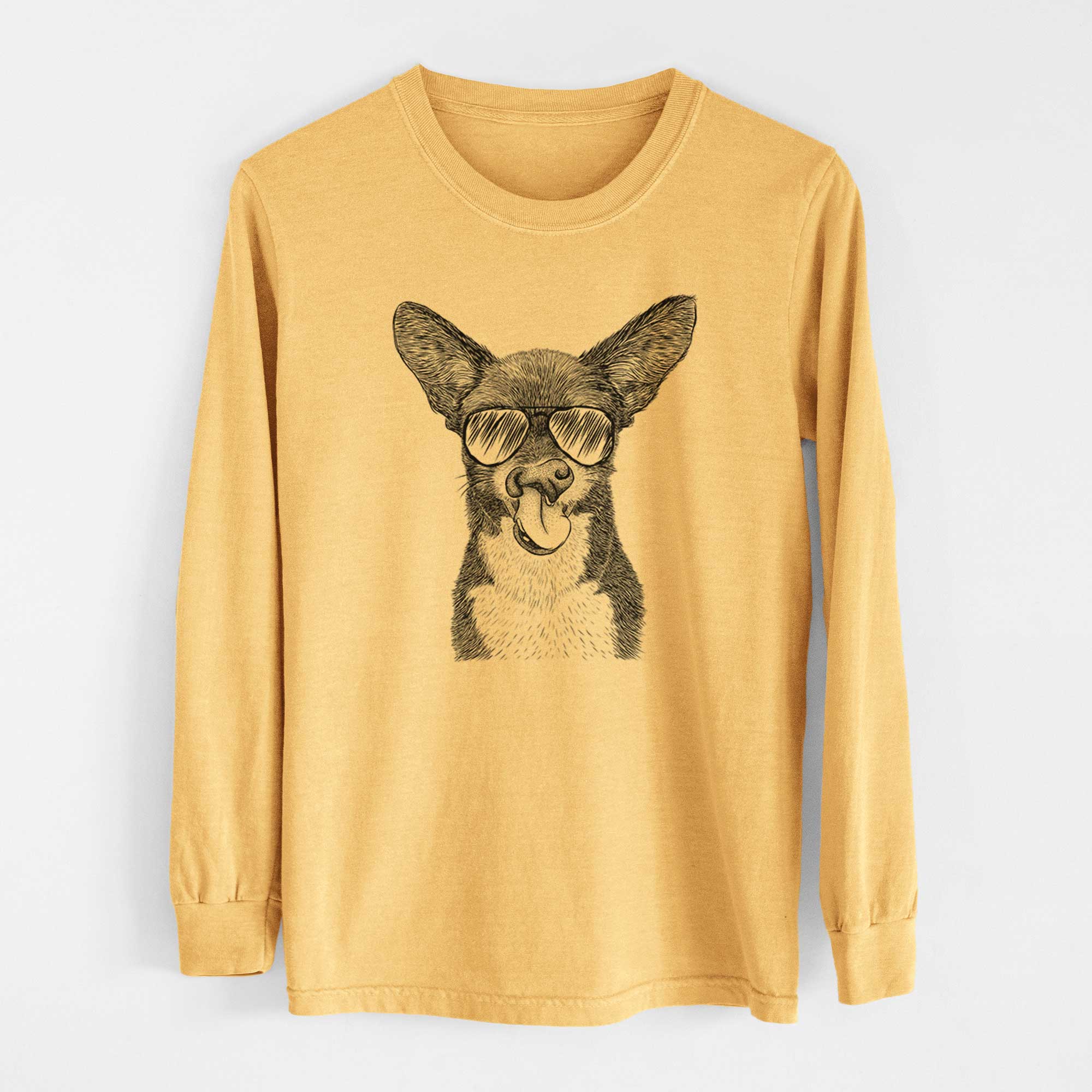 Aviators Sprout the Chihuahua Mix - Heavyweight 100% Cotton Long Sleeve