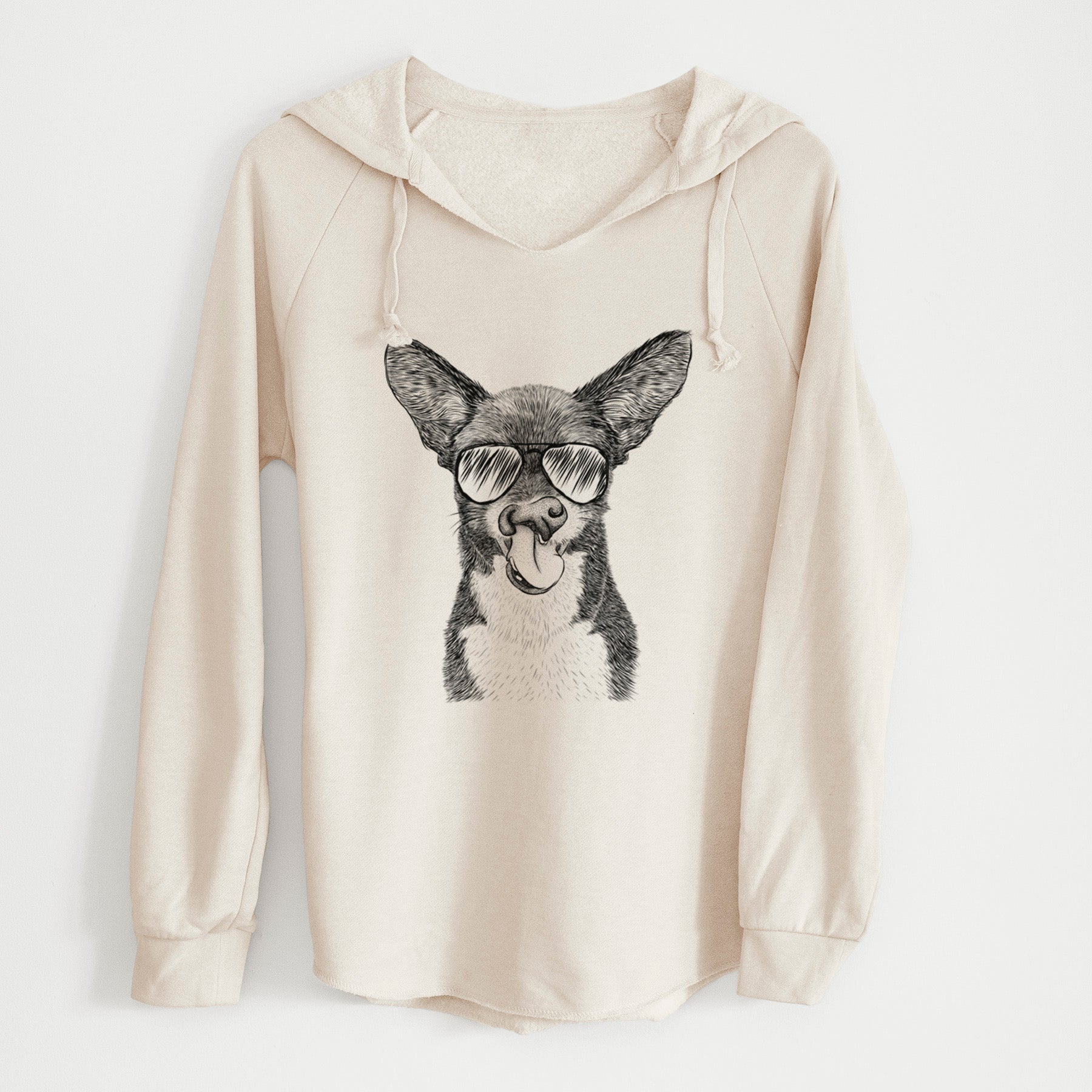 Aviator Sprout the Chihuahua Mix - Cali Wave Hooded Sweatshirt