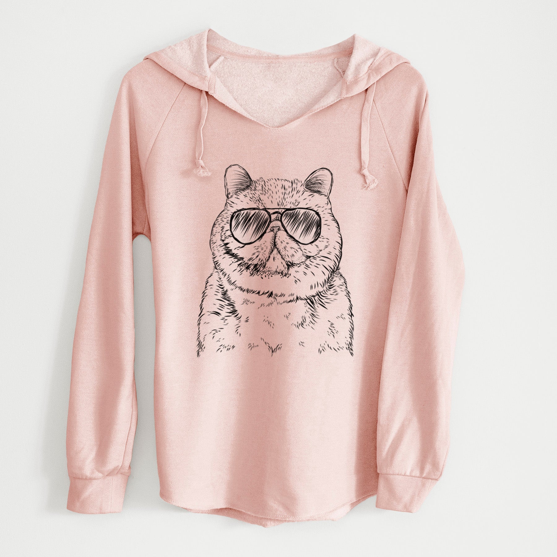 Aviator Squish the Exotic Shorthair Cat - Cali Wave Hooded Sweatshirt