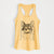 Stache the Longhaired Mustard Cat - Women's Racerback Tanktop