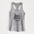 Stache the Longhaired Mustard Cat - Women's Racerback Tanktop