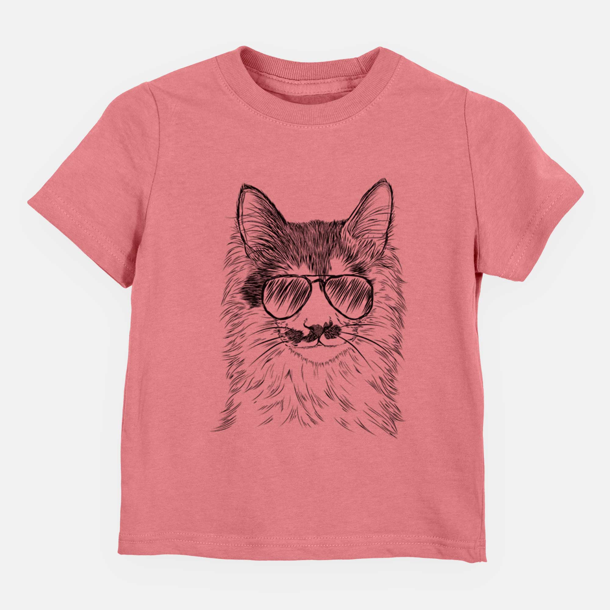 Aviator Stache the Longhaired Mustard Cat - Kids/Youth/Toddler Shirt