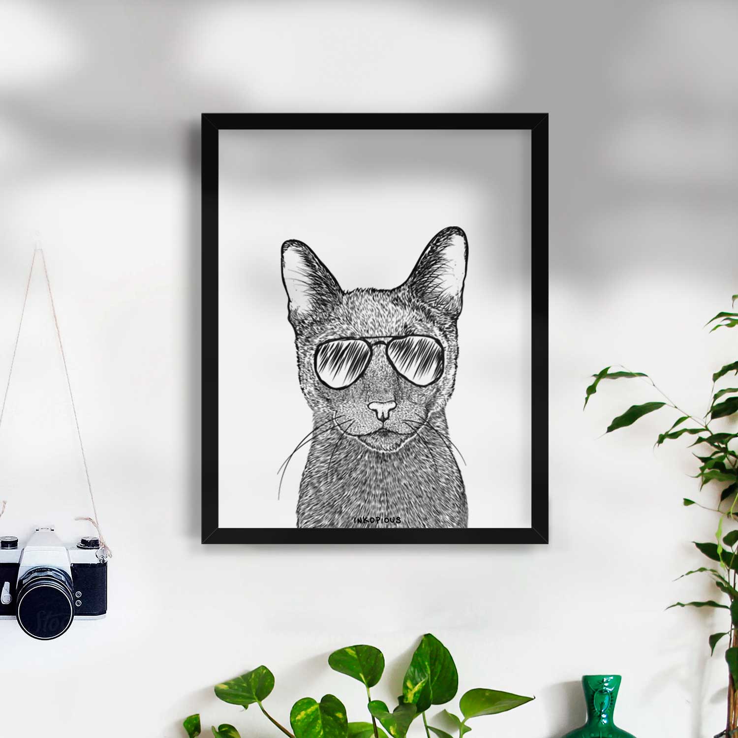 Stanley the Russian Blue Cat Art Print