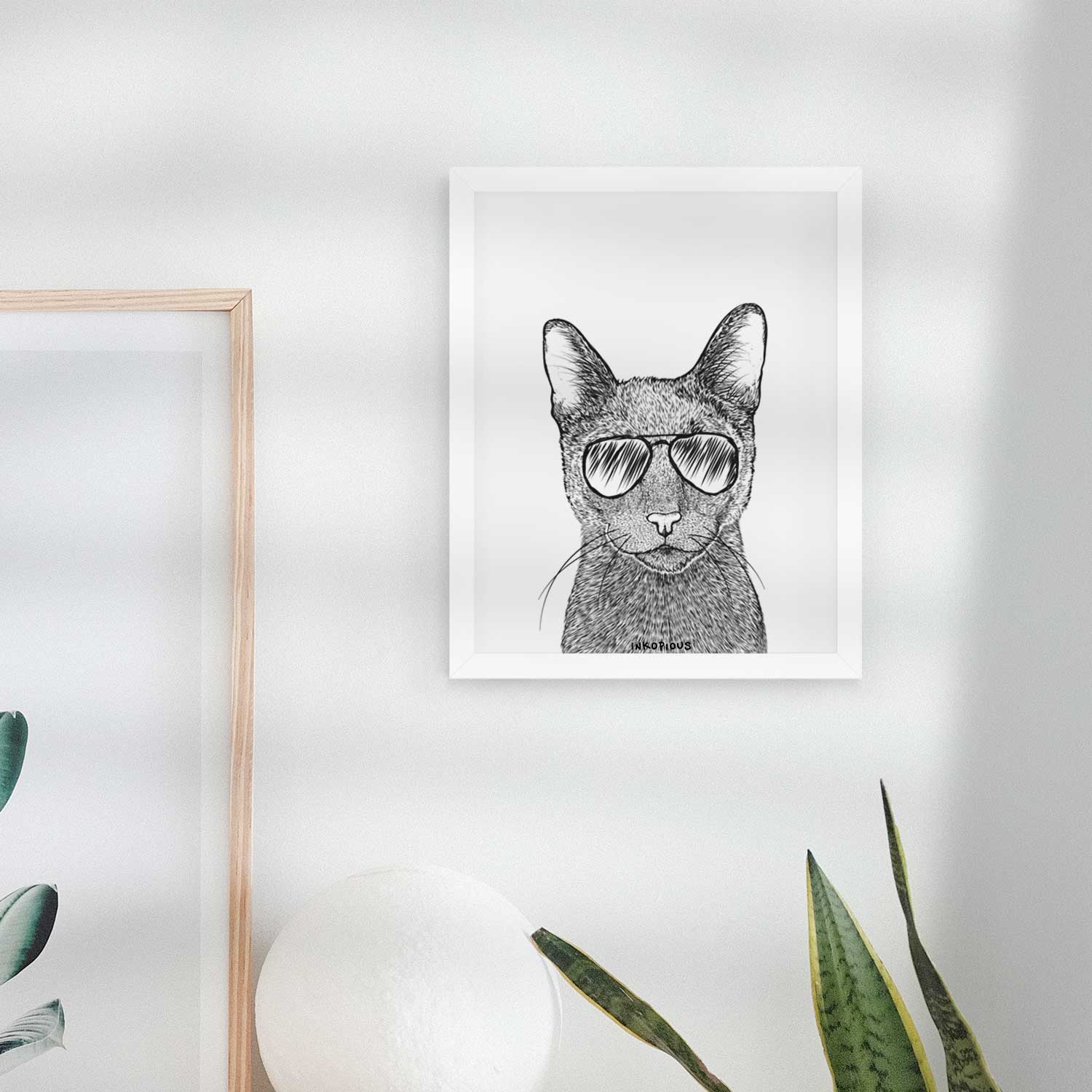 Stanley the Russian Blue Cat Art Print