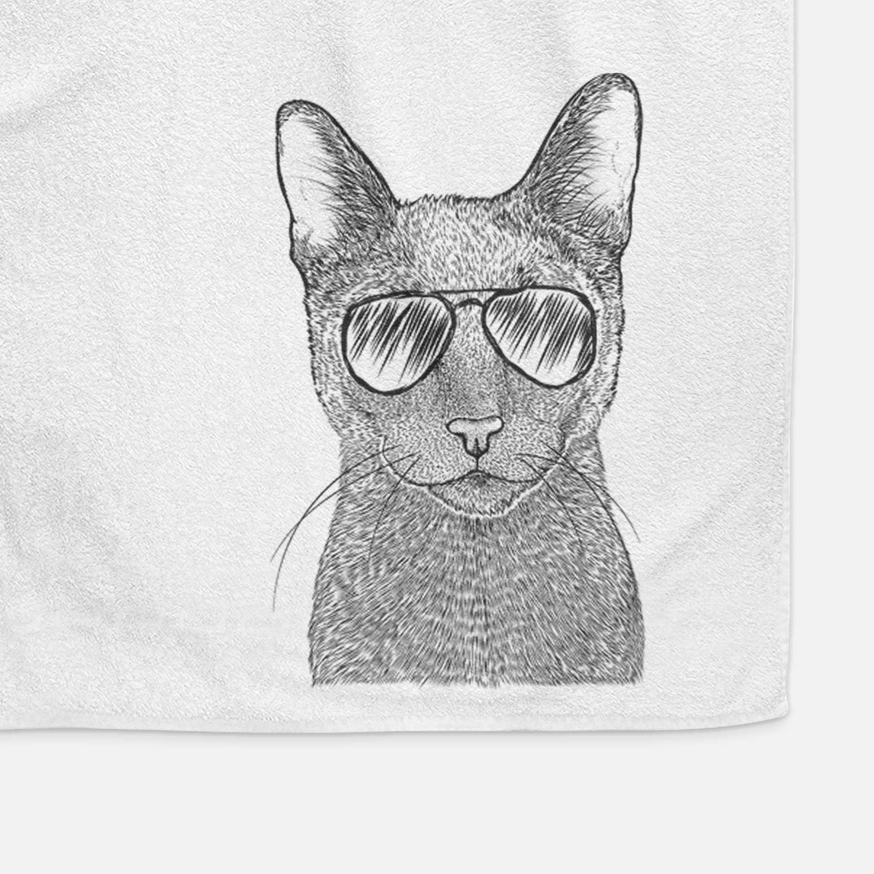 Stanley the Russian Blue Cat Decorative Hand Towel