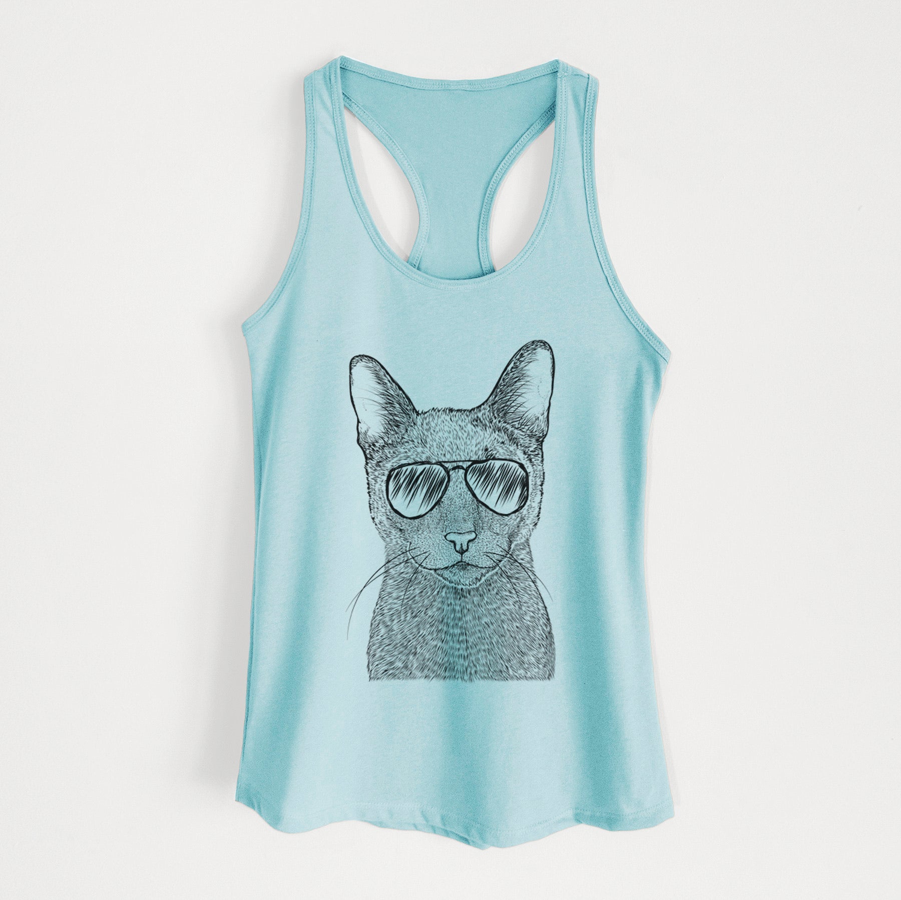 Stanley the Russian Blue Cat - Women's Racerback Tanktop