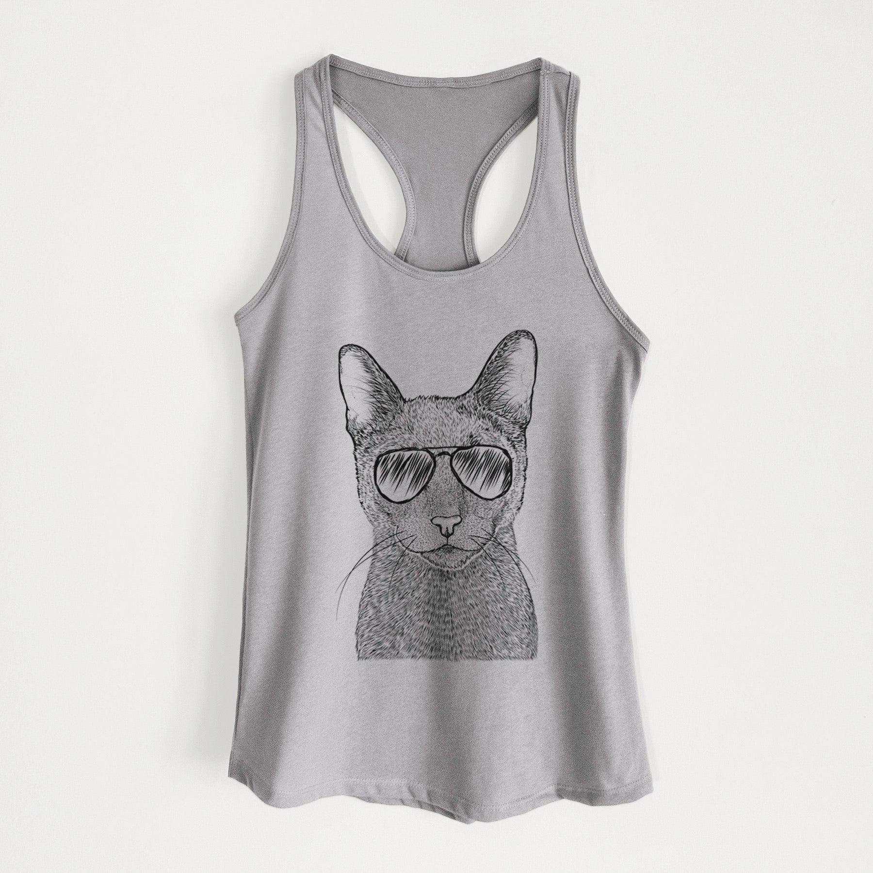 Stanley the Russian Blue Cat - Women's Racerback Tanktop