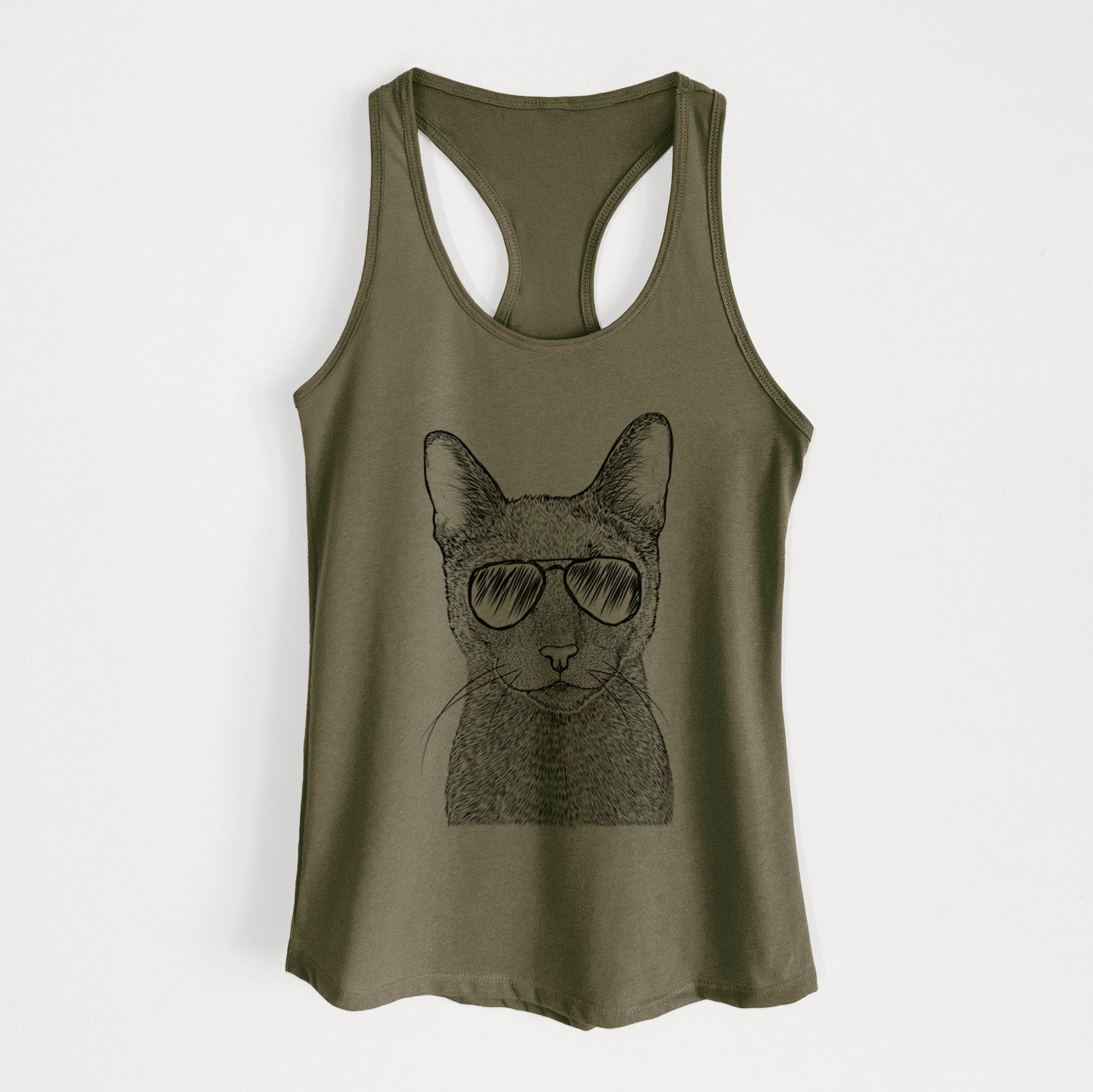 Stanley the Russian Blue Cat - Women's Racerback Tanktop