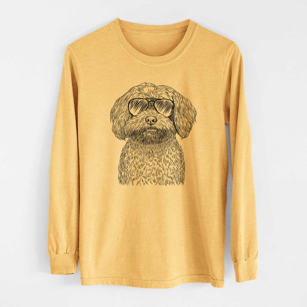 Aviators Stella the Shih Tzu Mix - Heavyweight 100% Cotton Long Sleeve