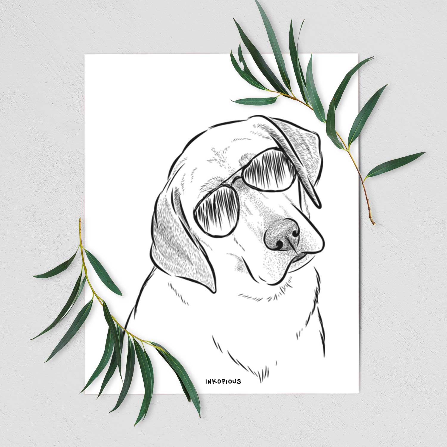 Stella the Yellow Lab Art Print