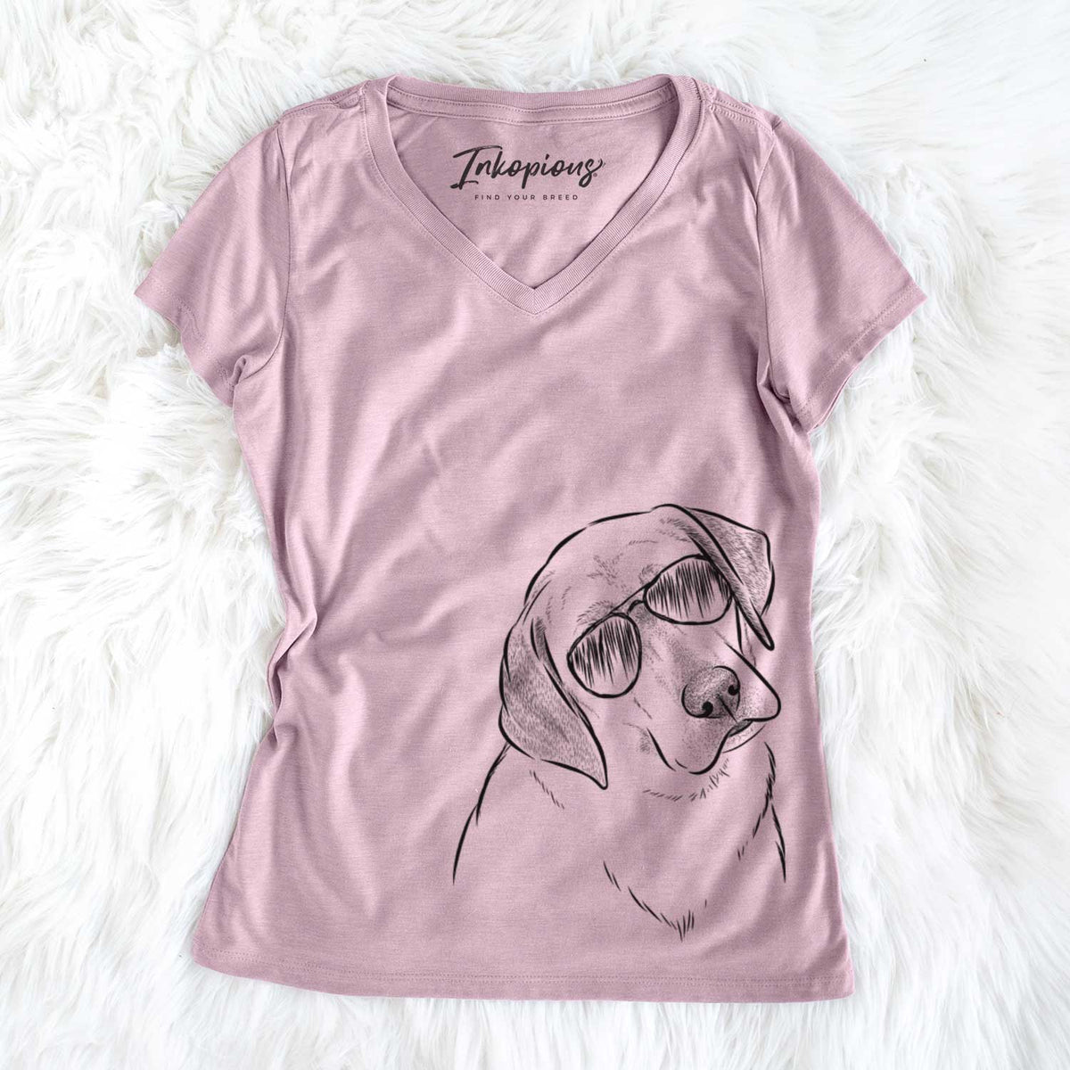 Stella the Yellow Lab - Women's V-neck Shirt