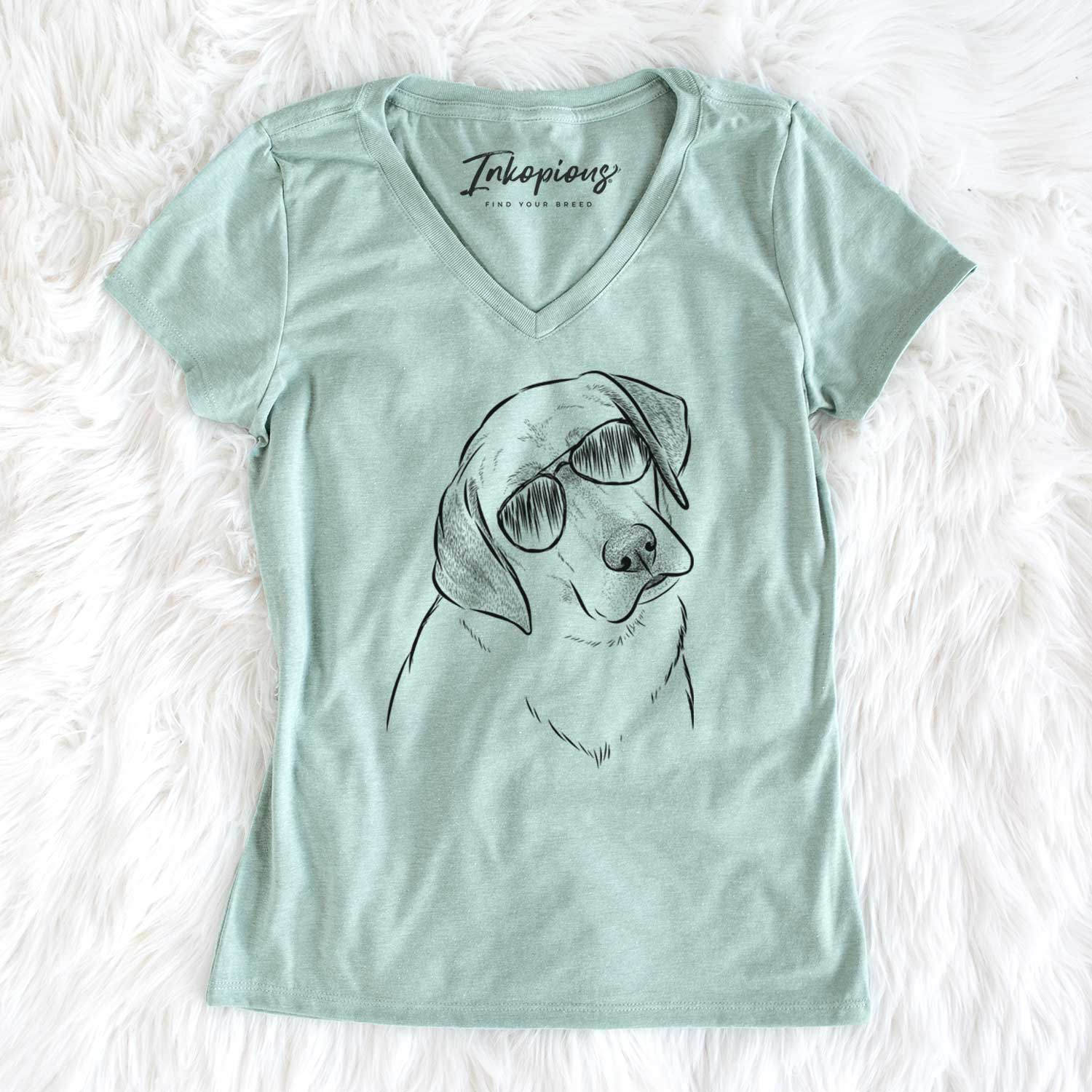 Aviator Stella the Yellow Lab - Women's V-neck Shirt