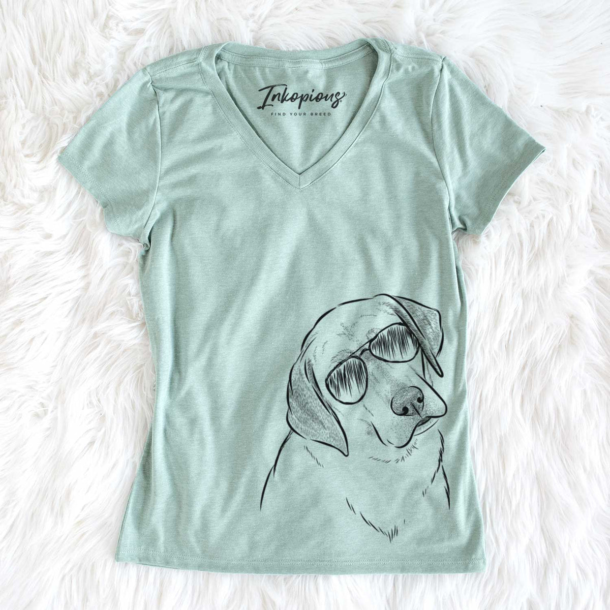 Stella the Yellow Lab - Women's V-neck Shirt