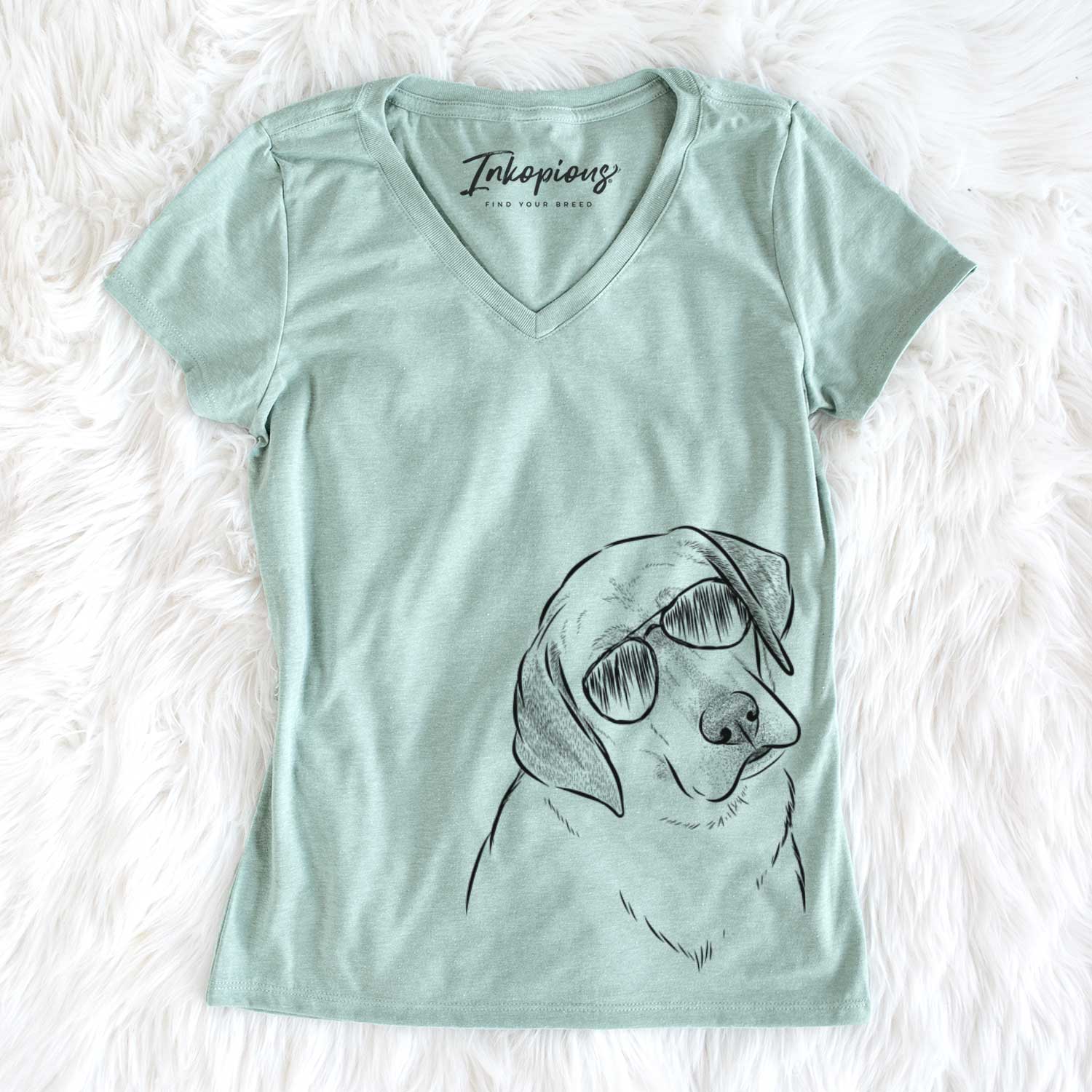 Stella the Yellow Lab - Women's V-neck Shirt