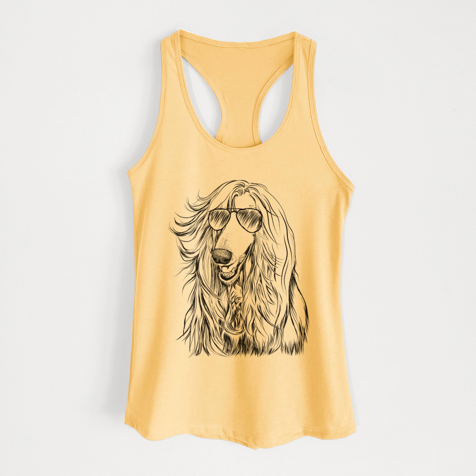 Sterling the Afghan Hound - Women's Racerback Tanktop