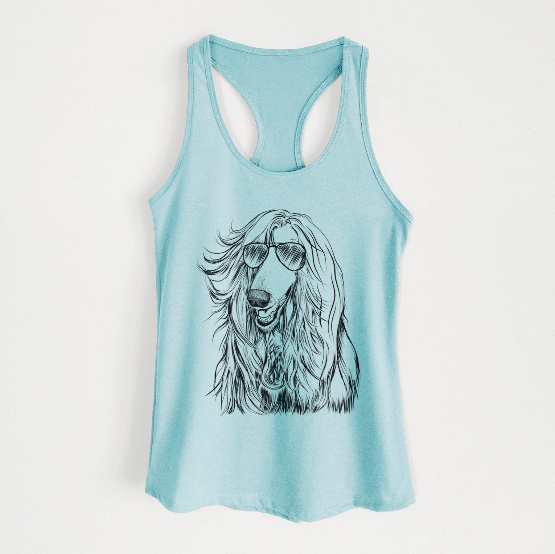 Sterling the Afghan Hound - Women's Racerback Tanktop