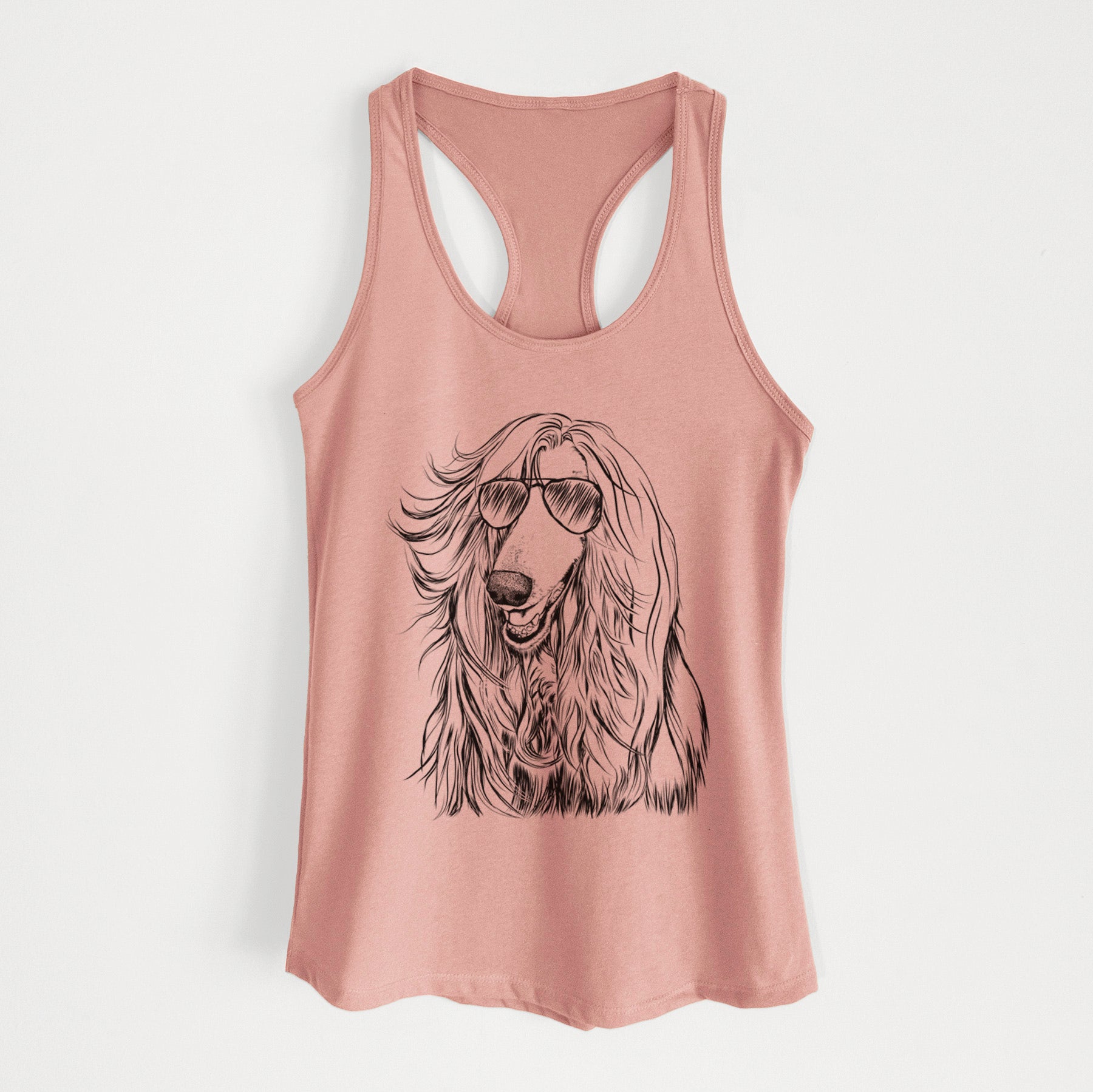 Sterling the Afghan Hound - Women's Racerback Tanktop