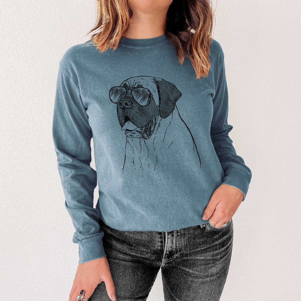 Aviators Sterling the English Mastiff - Heavyweight 100% Cotton Long Sleeve