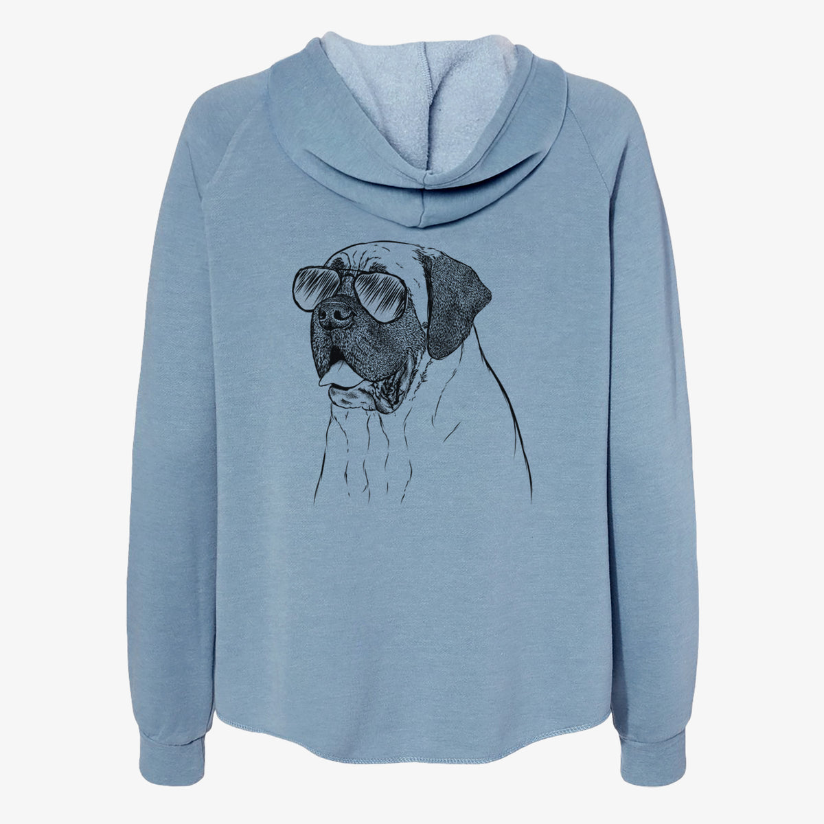 Sterling the English Mastiff - Women's Cali Wave Zip-Up Sweatshirt