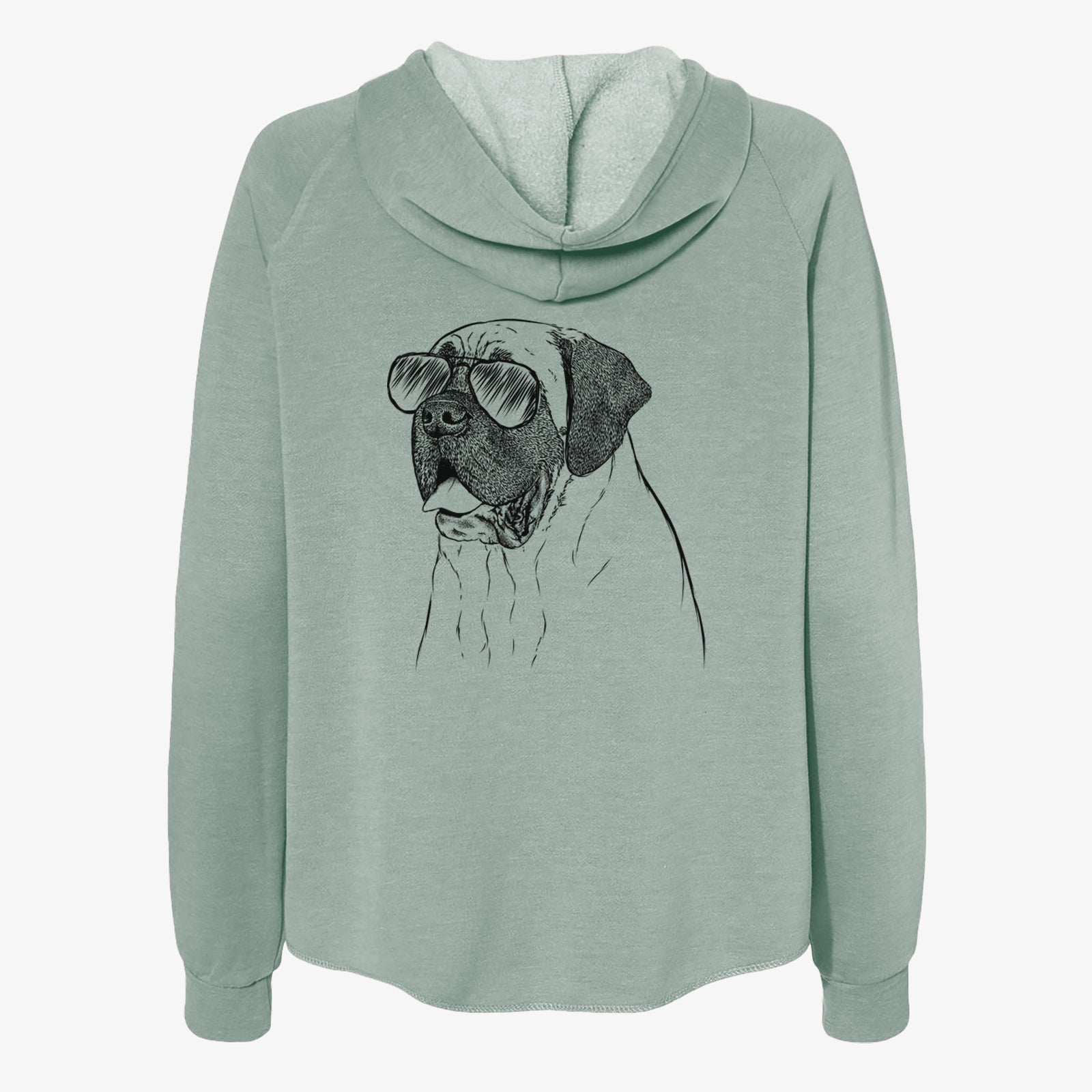 Sterling the English Mastiff - Women's Cali Wave Zip-Up Sweatshirt