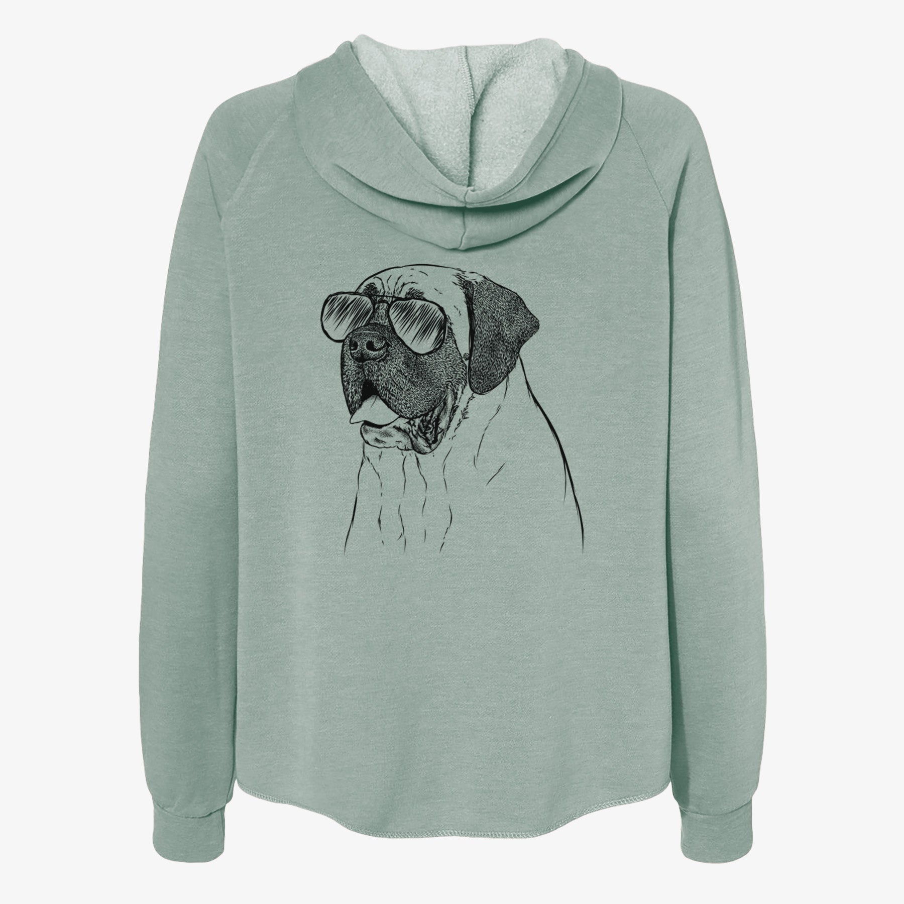 Sterling the English Mastiff - Women's Cali Wave Zip-Up Sweatshirt