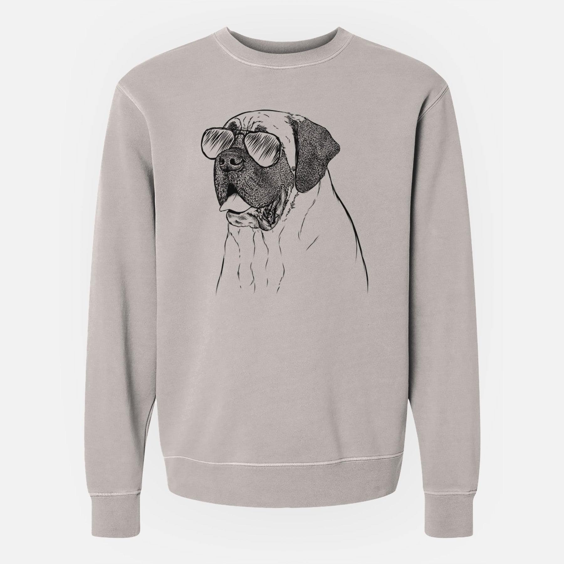 Aviator Sterling the English Mastiff - Unisex Pigment Dyed Crew Sweatshirt