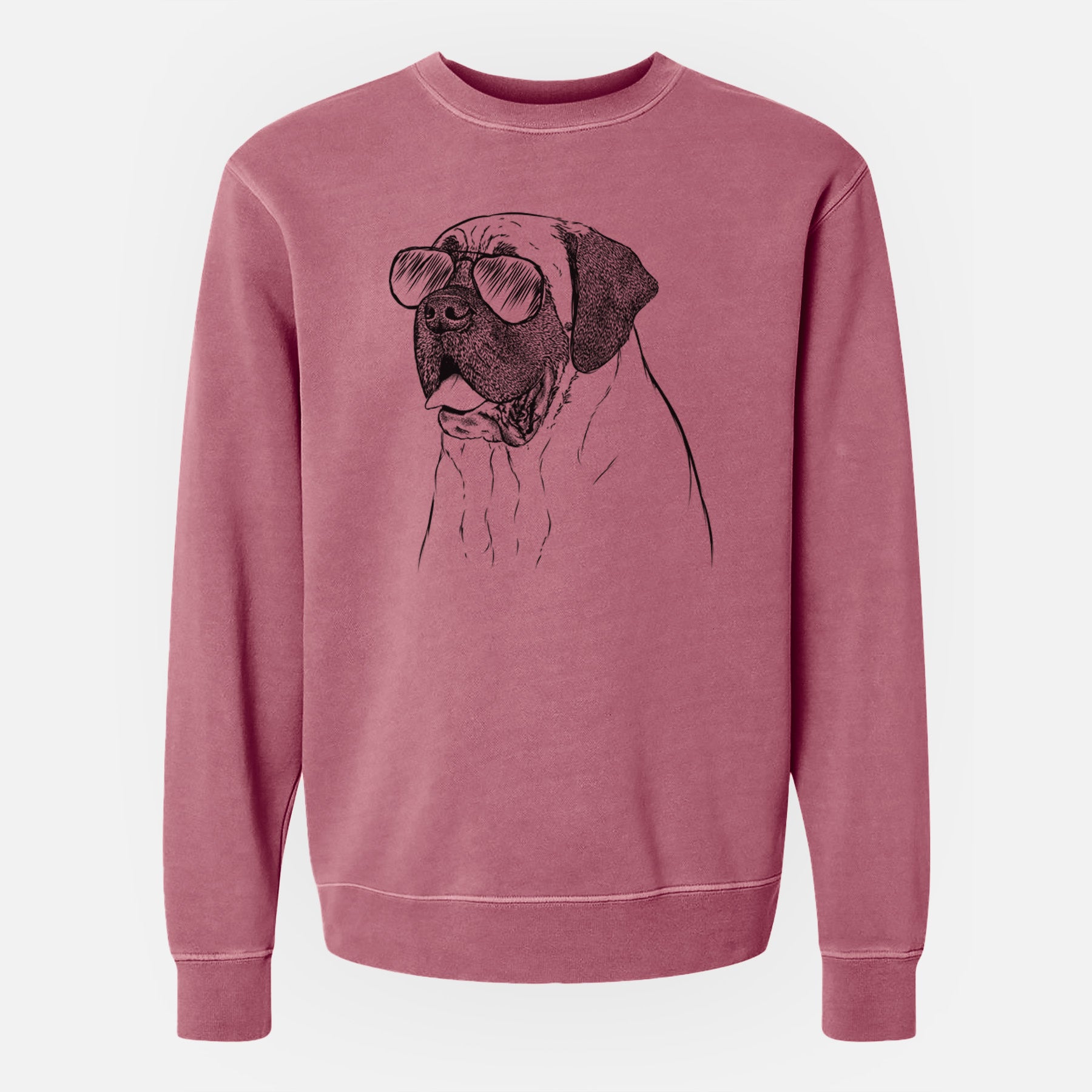 Aviator Sterling the English Mastiff - Unisex Pigment Dyed Crew Sweatshirt