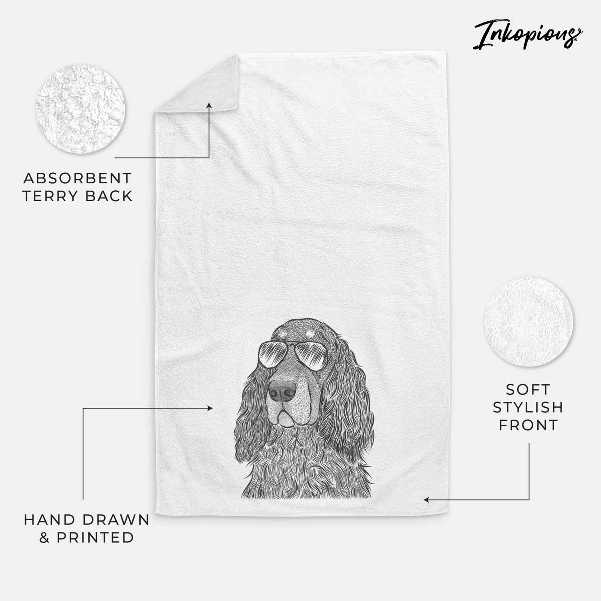 Stormy the Gordon Setter Decorative Hand Towel