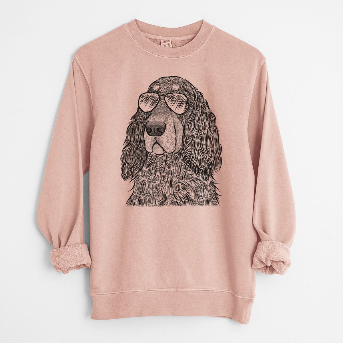 Aviator Stormy the Gordon Setter - Unisex Pigment Dyed Crew Sweatshirt