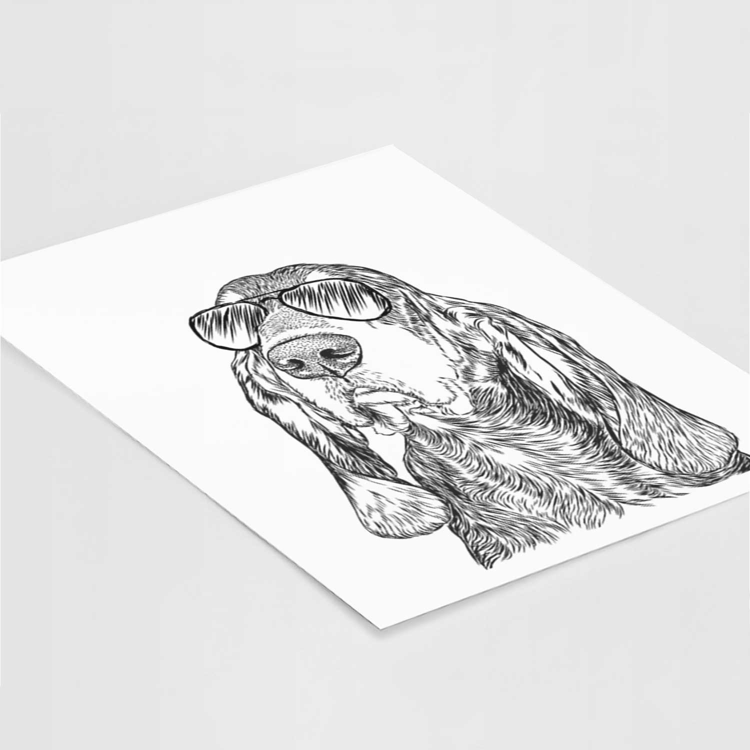 Stu the Black and Tan Coonhound Art Print