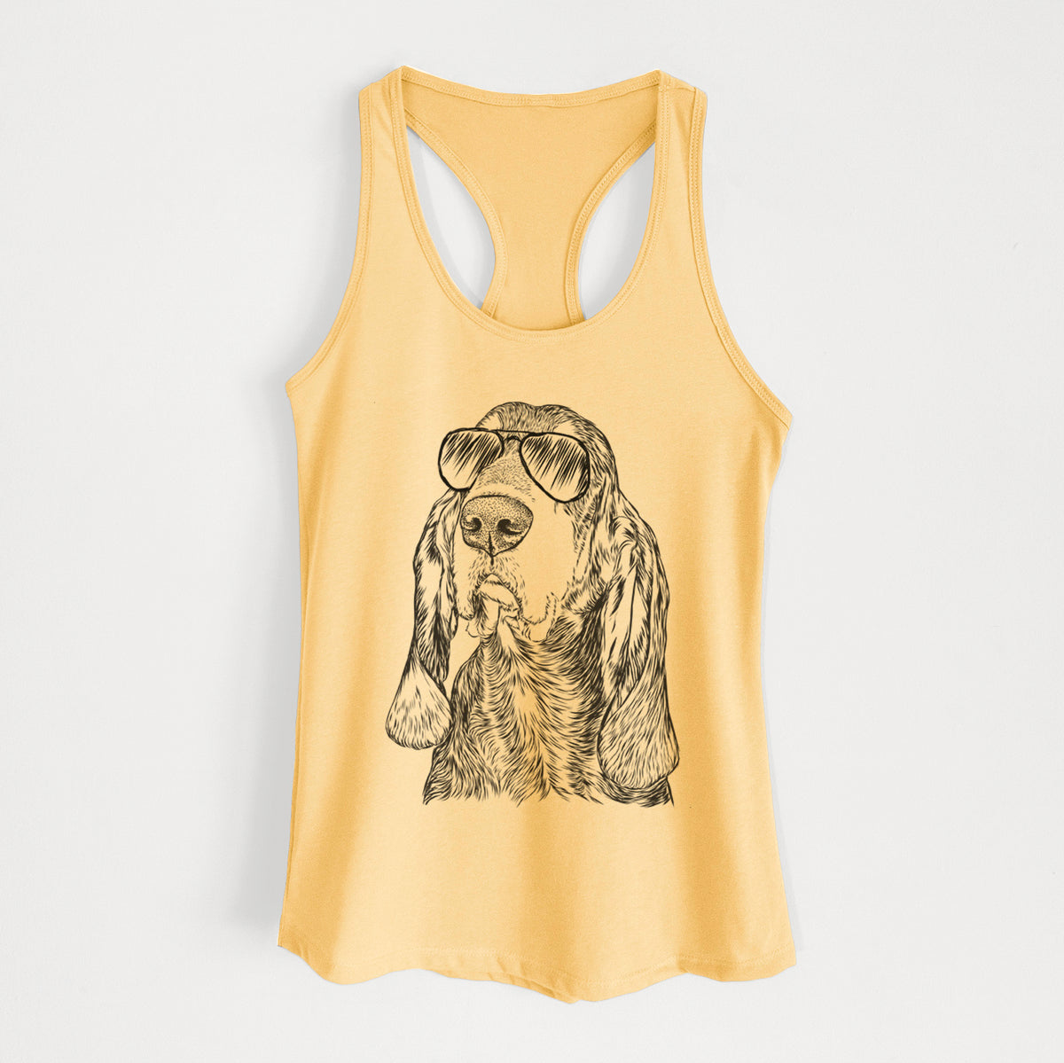 Stu the Black and Tan Coonhound - Women's Racerback Tanktop