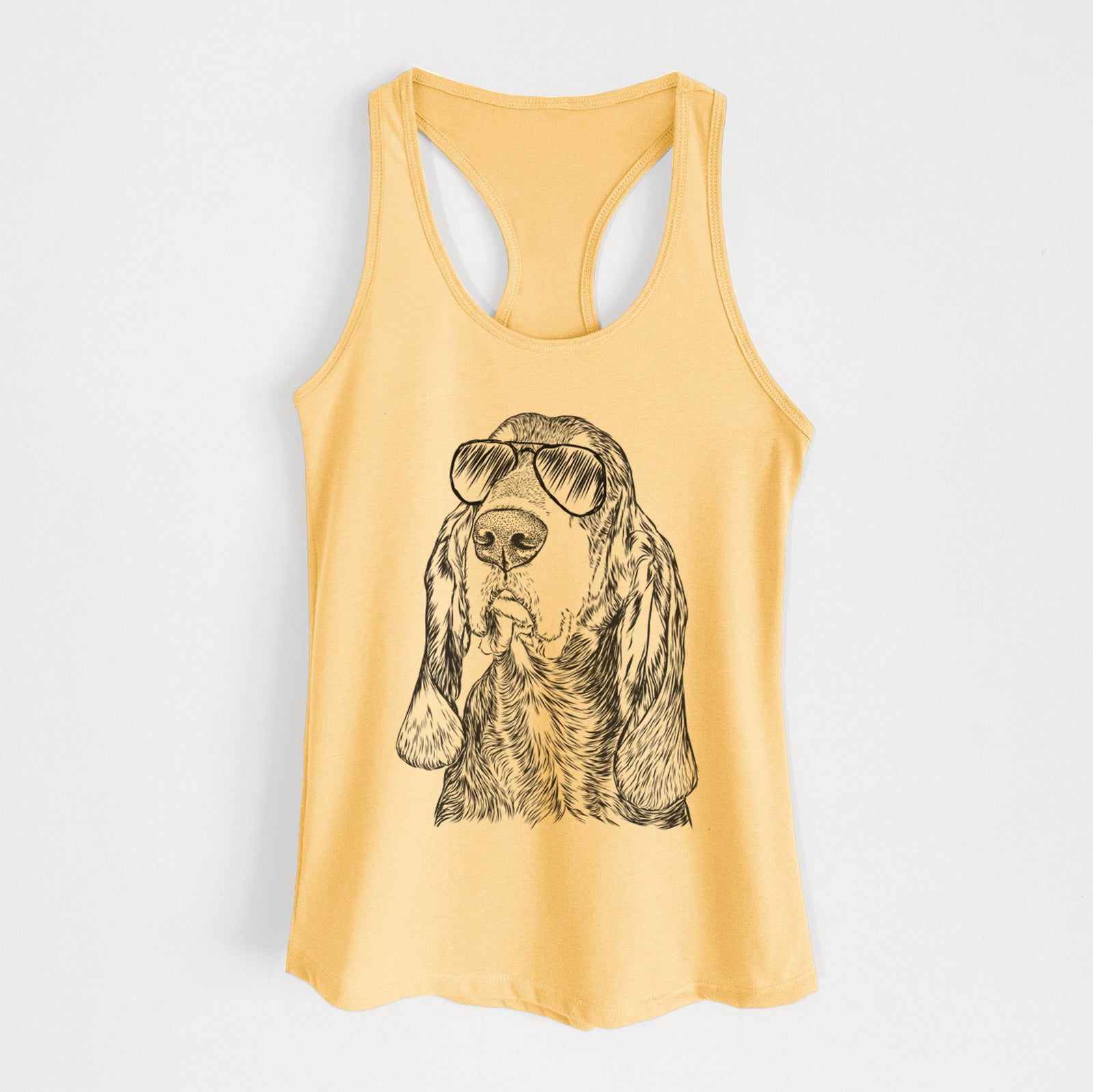 Stu the Black and Tan Coonhound - Women's Racerback Tanktop