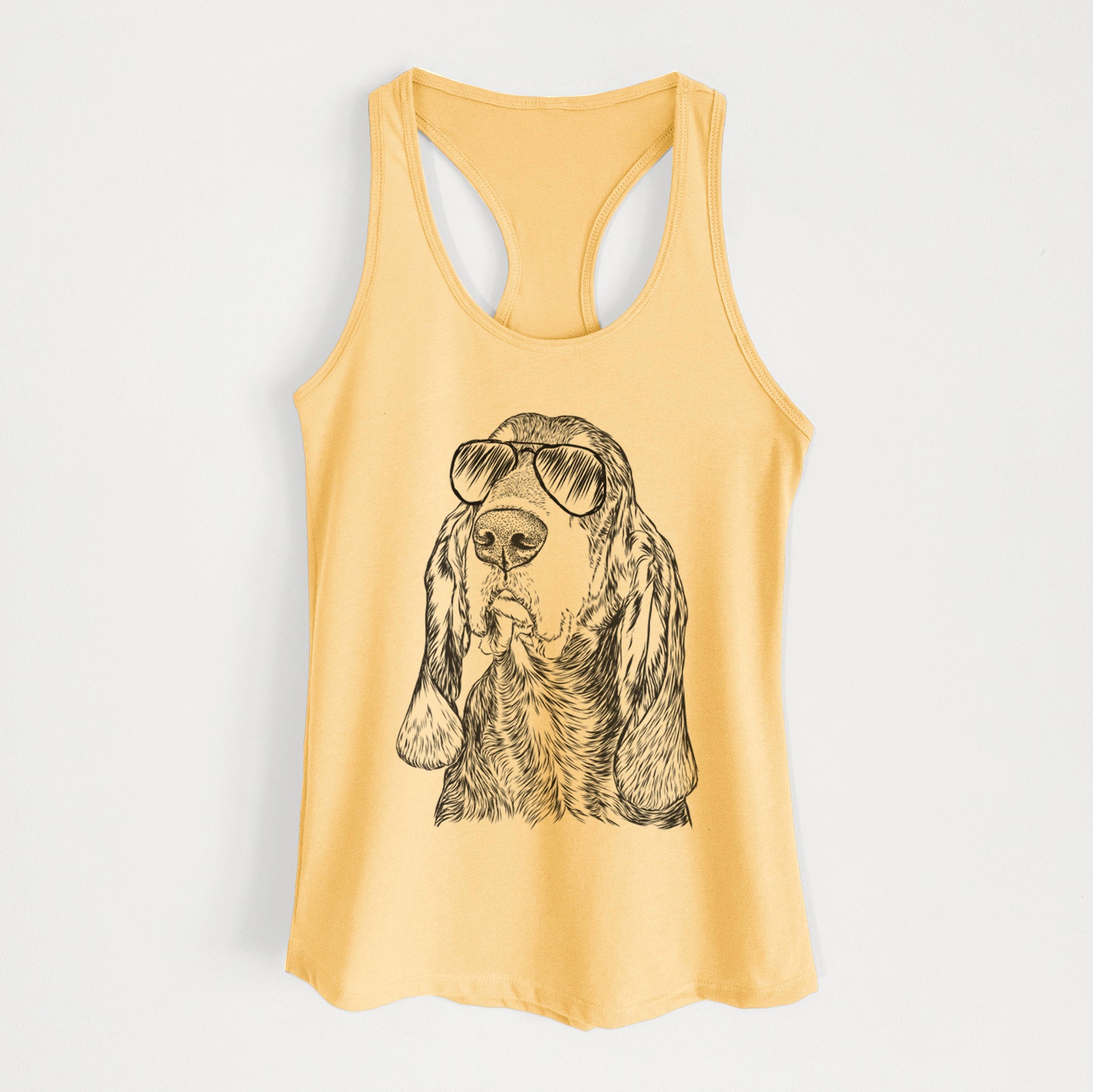 Stu the Black and Tan Coonhound - Women's Racerback Tanktop