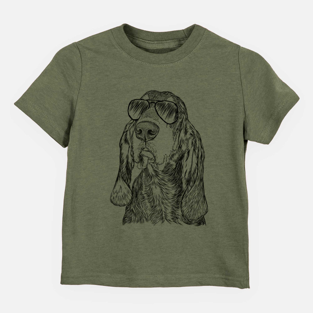 Aviator Stu the Black and Tan Coonhound - Kids/Youth/Toddler Shirt