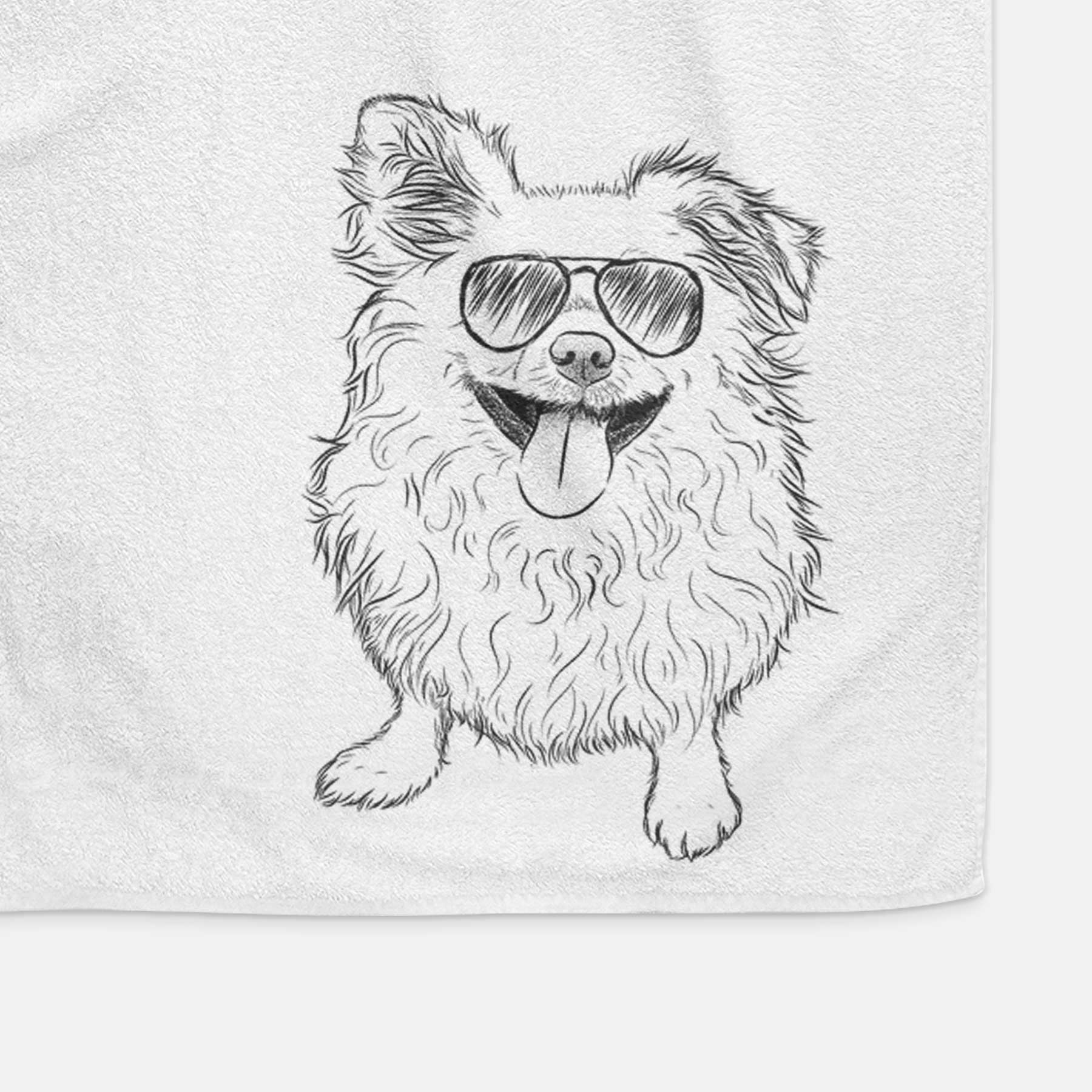 Stuart the Longhaired Chihuahua Decorative Hand Towel