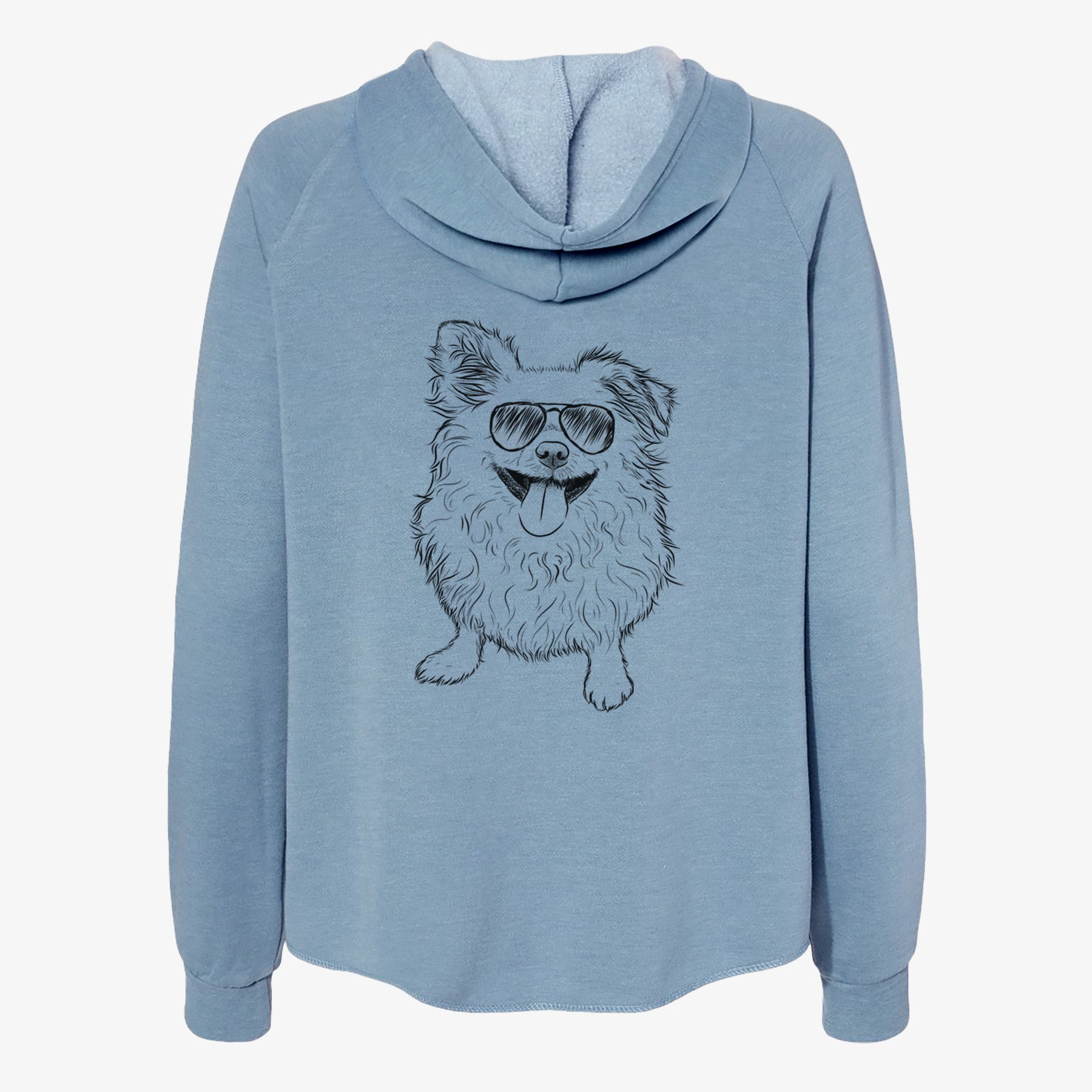 Stuart the Longhaired Chihuahua - Women's Cali Wave Zip-Up Sweatshirt